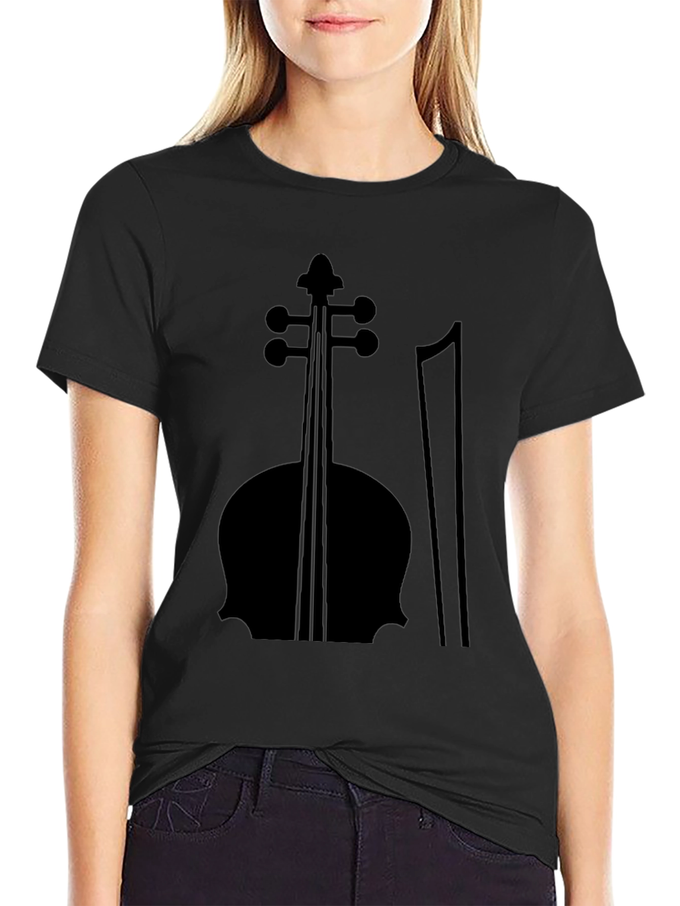 Black Cello T-Shirt - Music Lover Tee - 2