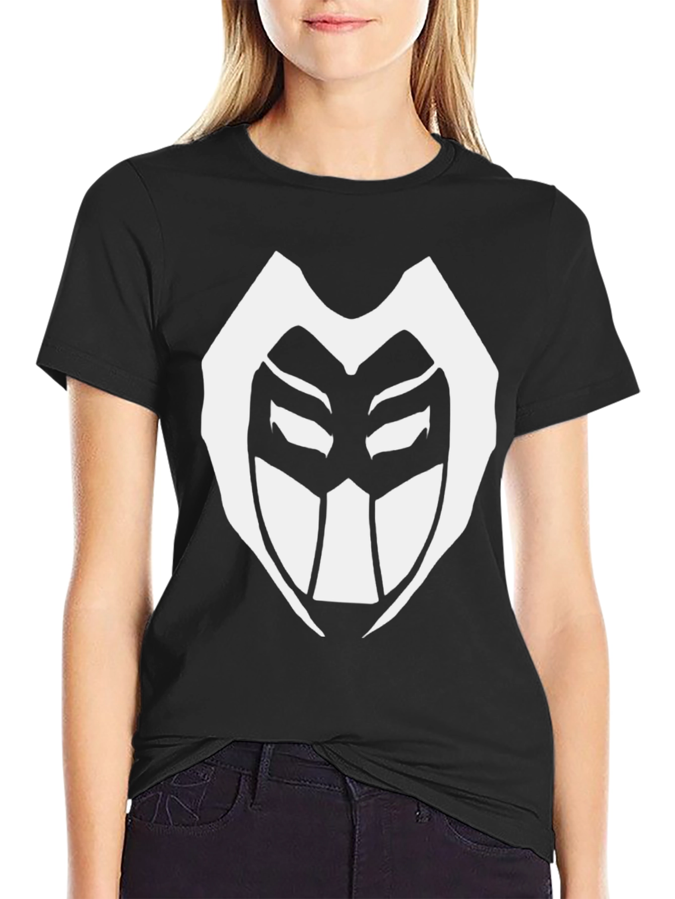Black Masked Vigilante Graphic Tee - Black view 2