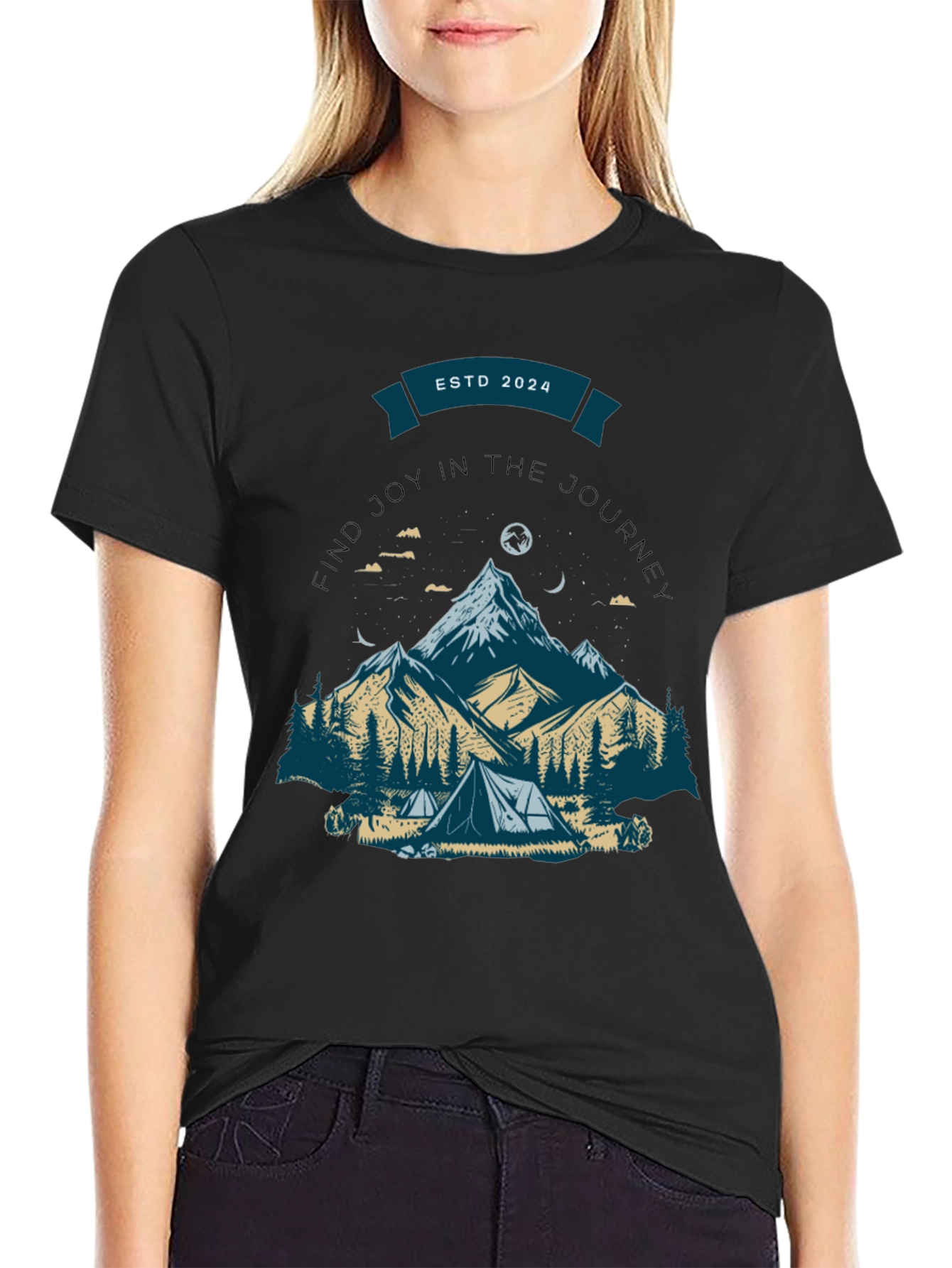 Black Mountain Adventure T-Shirt - Find Joy in the Journey view 2
