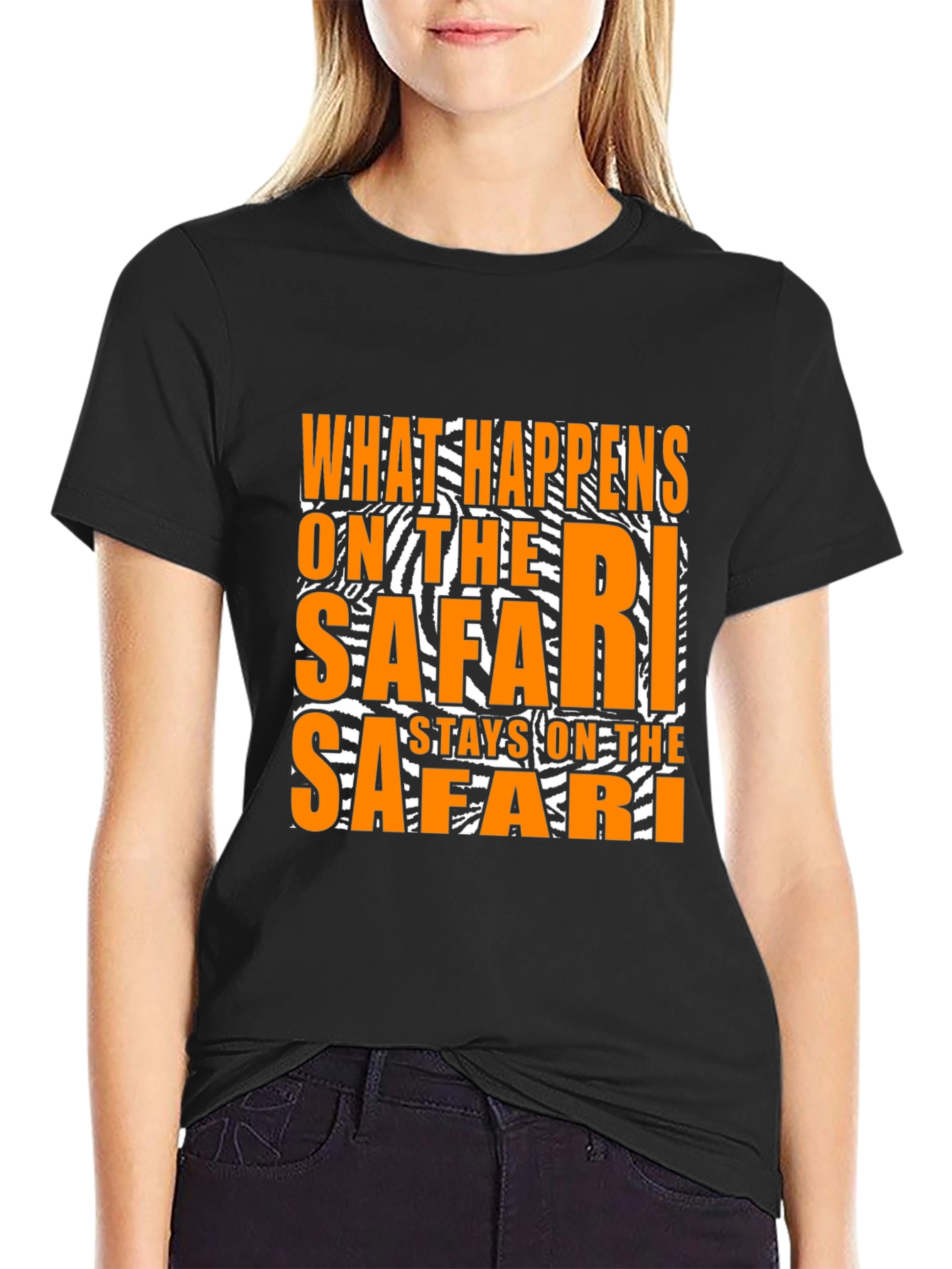 Black Safari T-Shirt: What Happens on Safari Stays... view 2