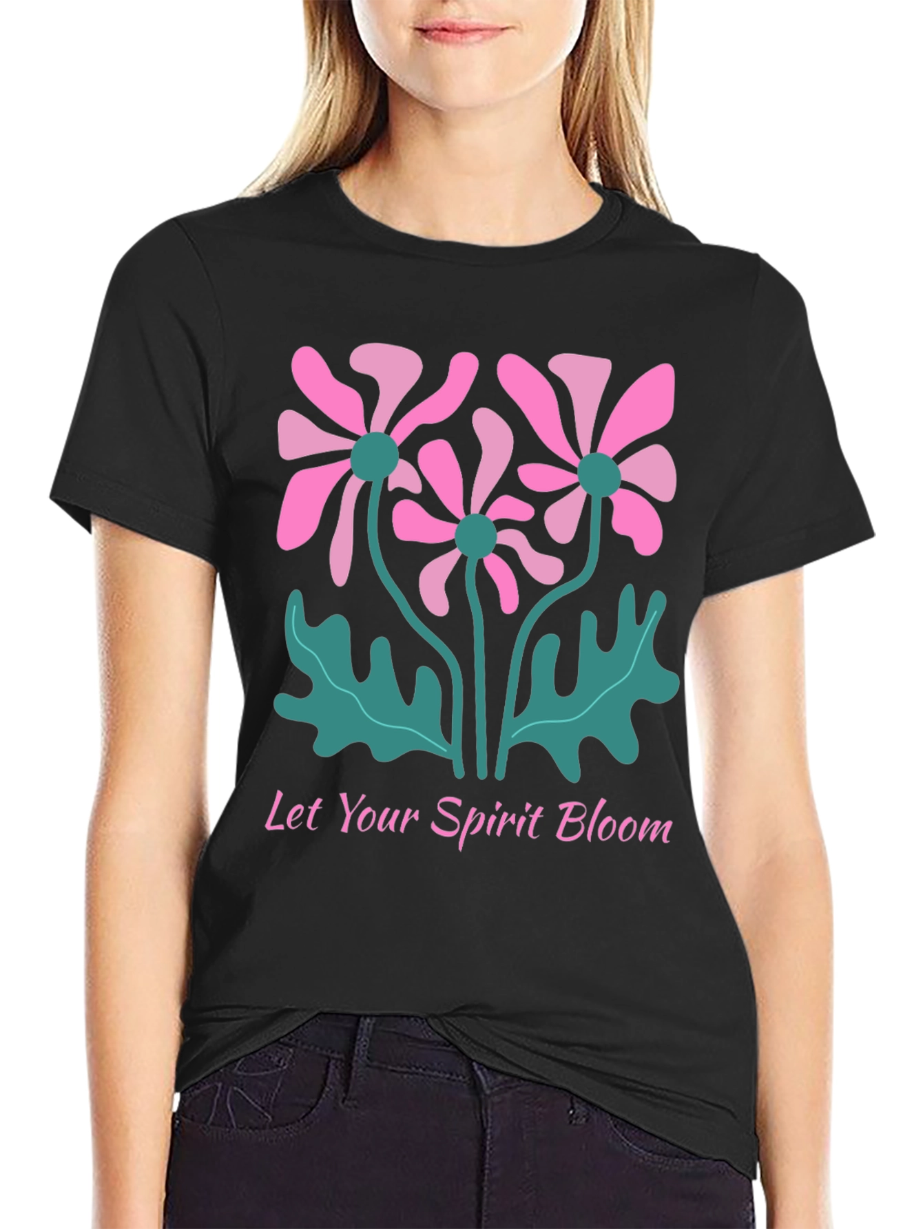 Black Bloom Spirit Graphic Tee view 2