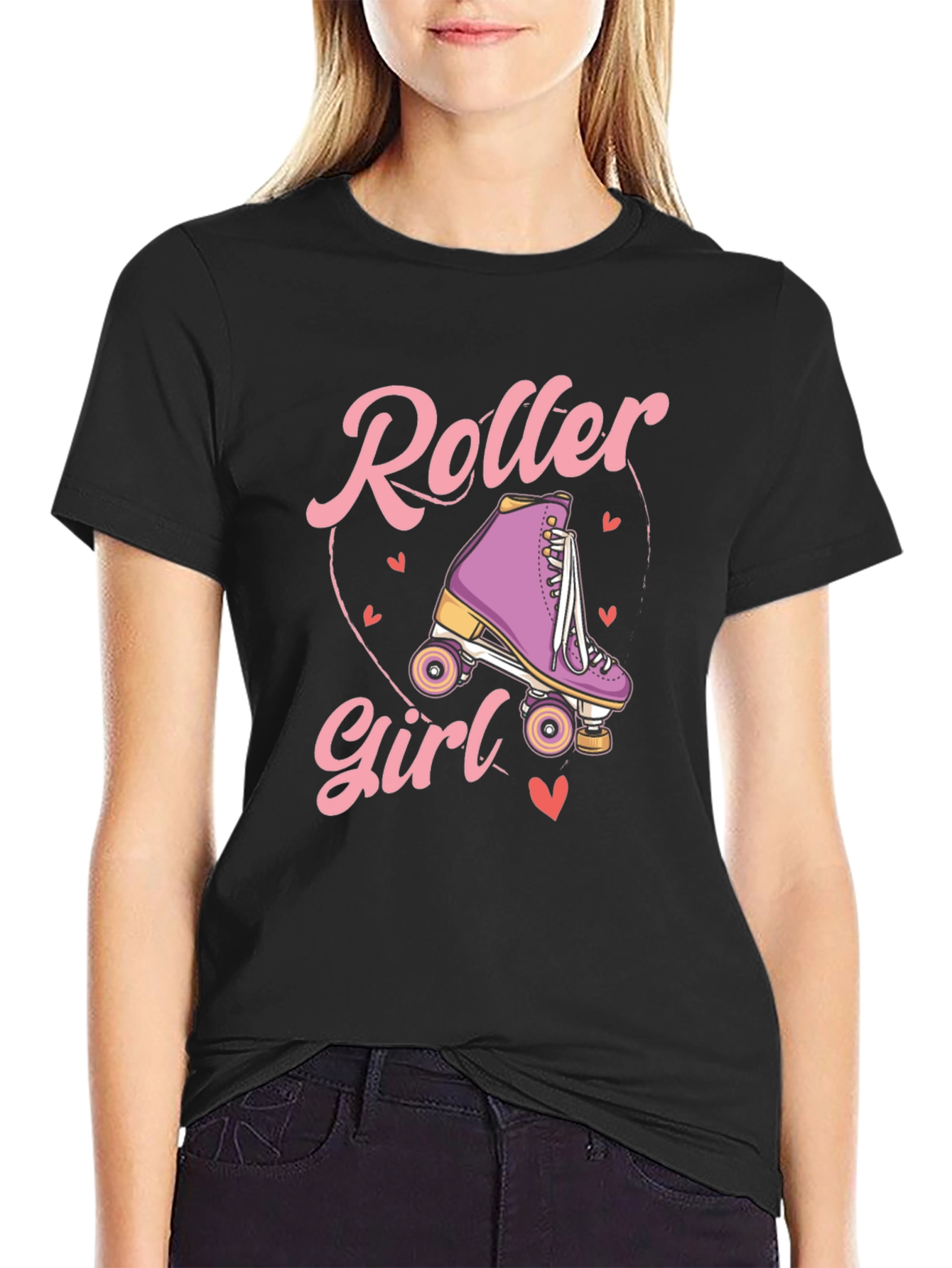 Black Roller Girl Graphic Tee - Skate in Style! view 2