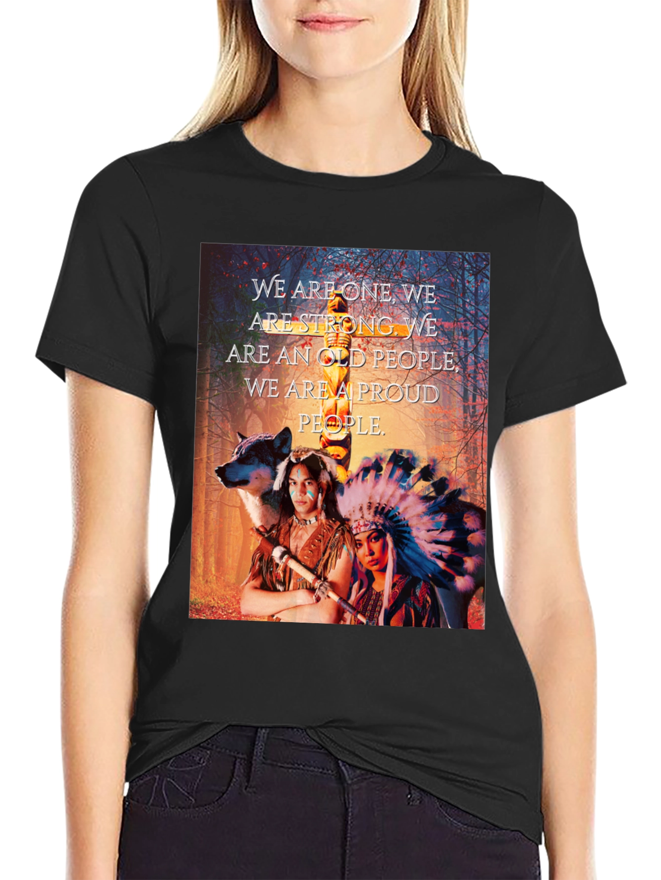 Black Native American Pride T-Shirt view 2