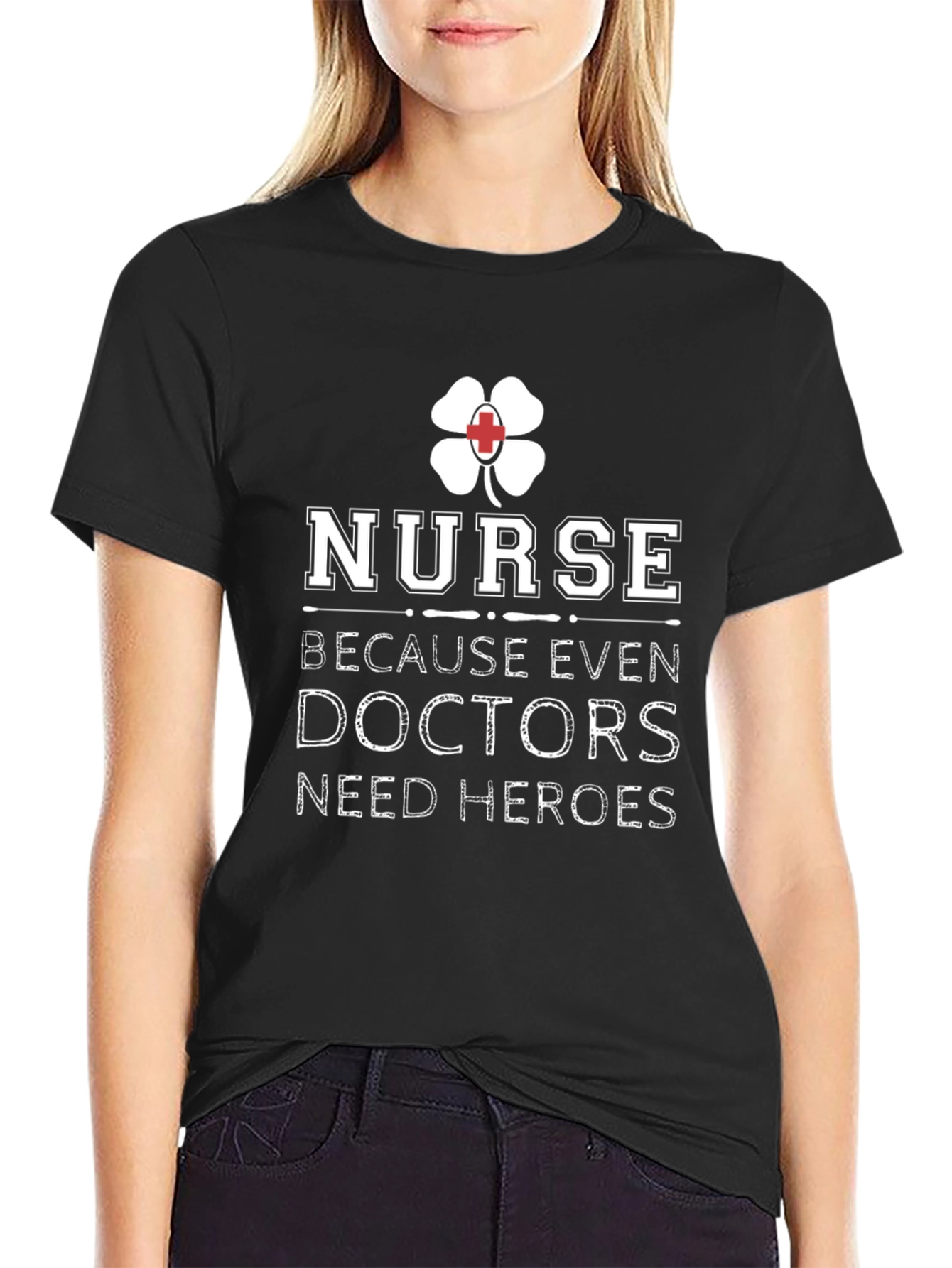 Black Nurse Hero Tee - Doctors Need Heroes view 2