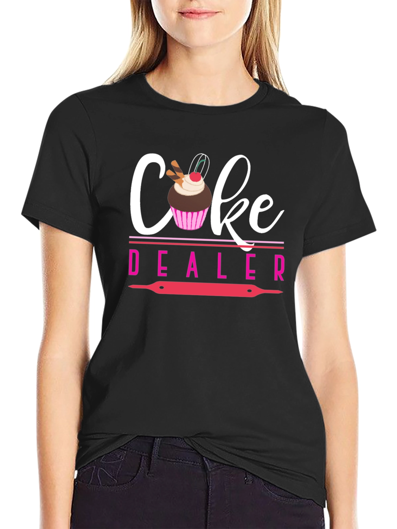 Black Cake Dealer Graphic T-Shirt view 2