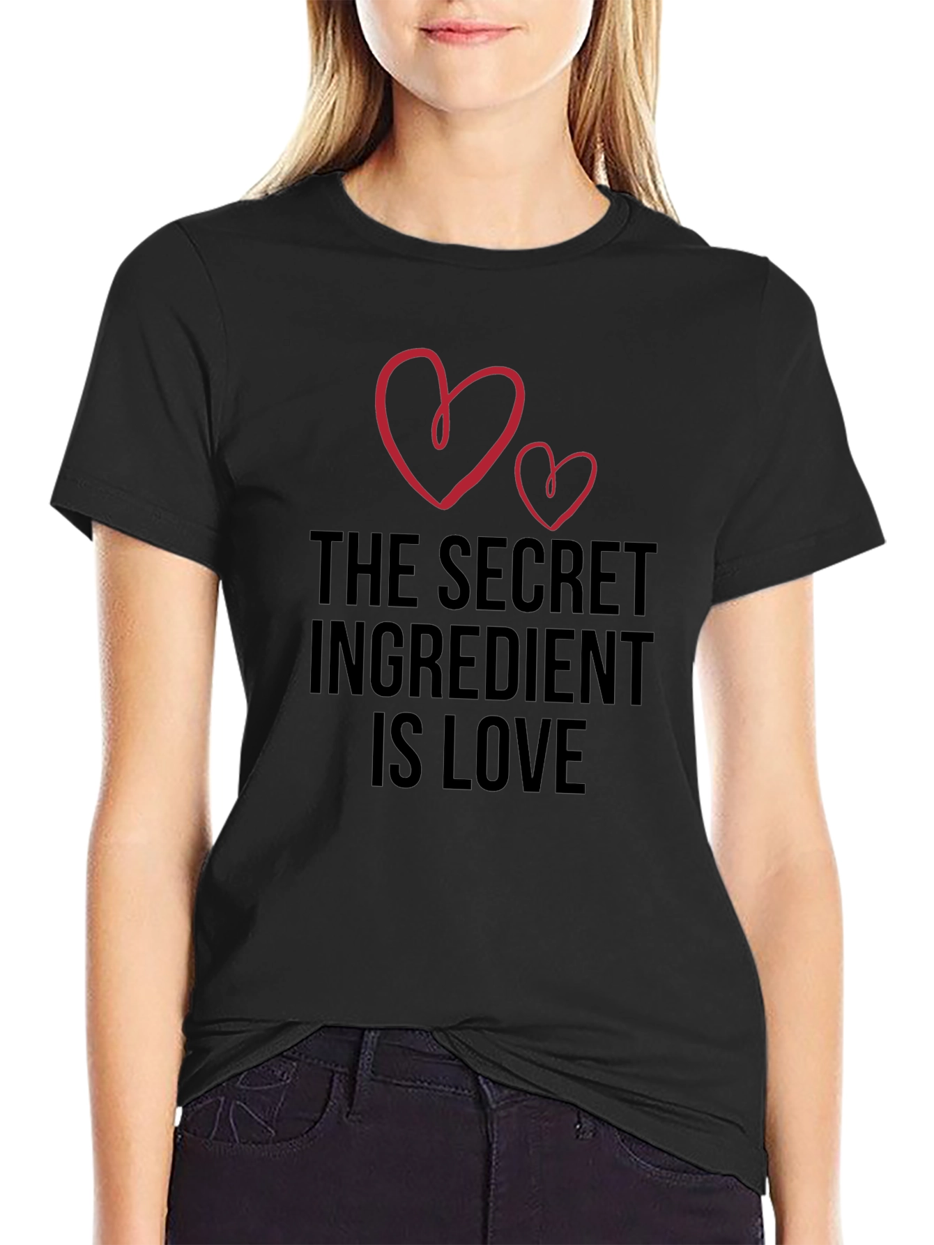 Black The Secret Ingredient is Love T-Shirt view 2