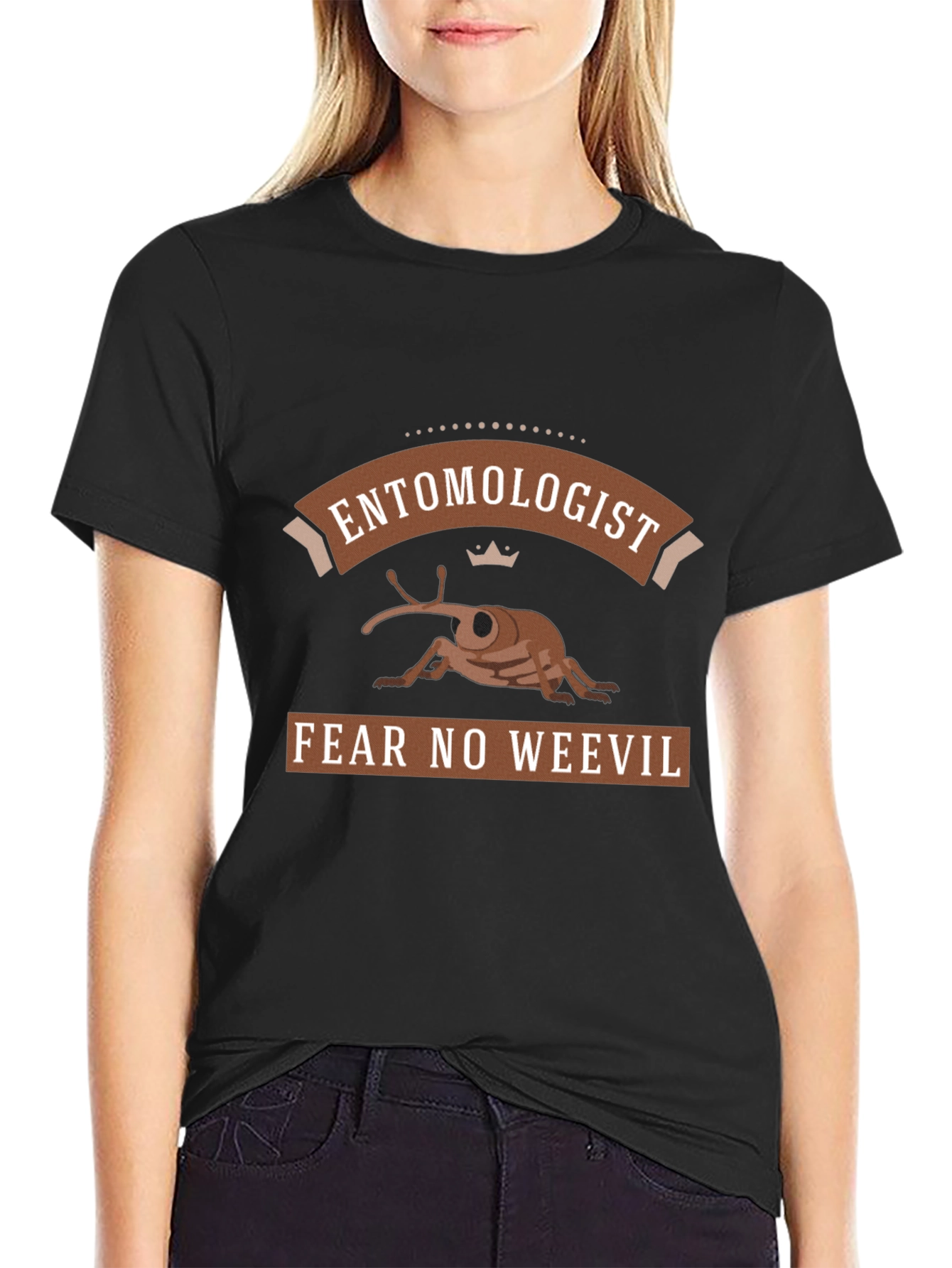 Black Entomologist Fear No Weevil Graphic T-Shirt view 2