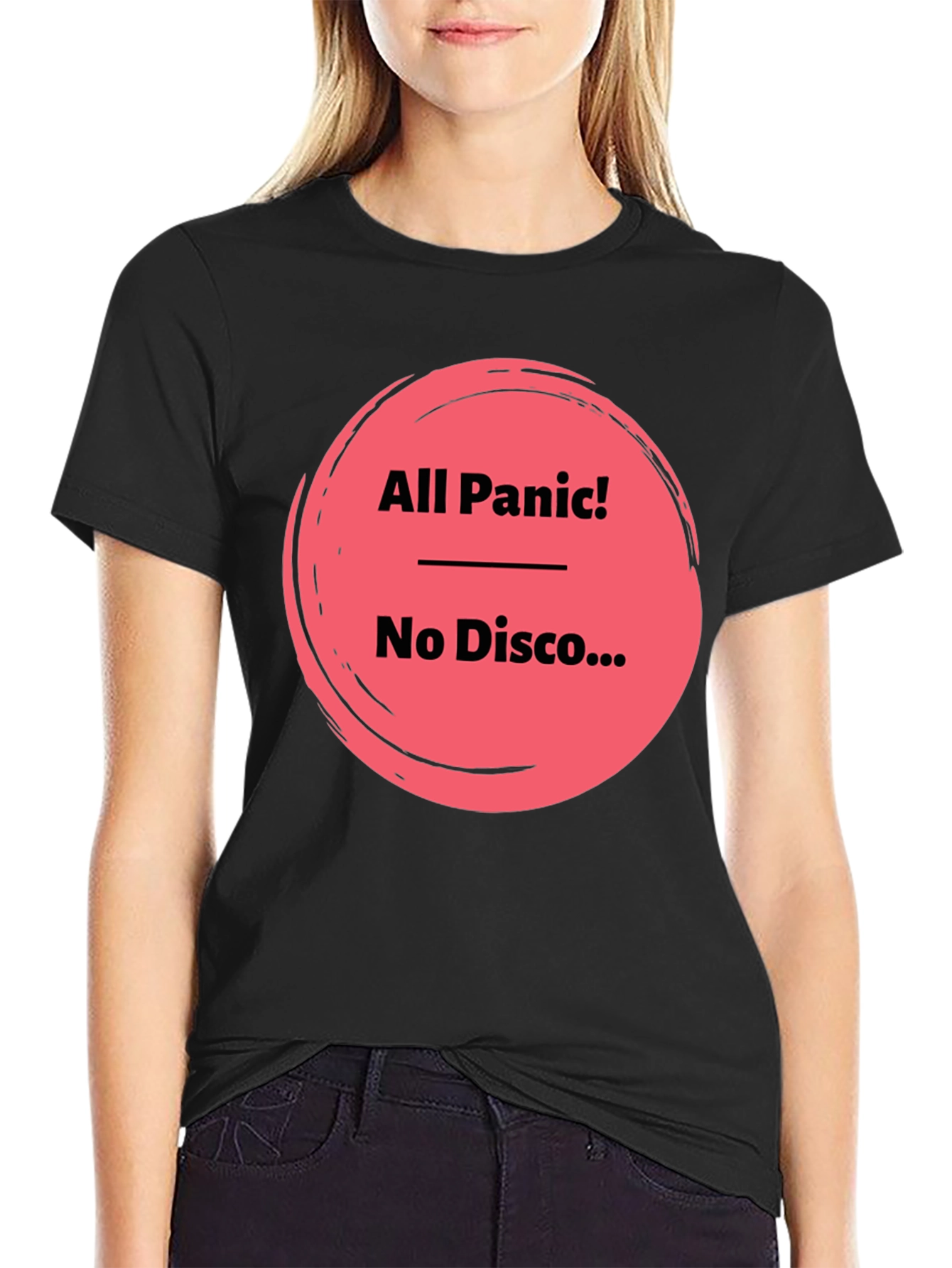 Black All Panic No Disco Black Graphic Tee view 2