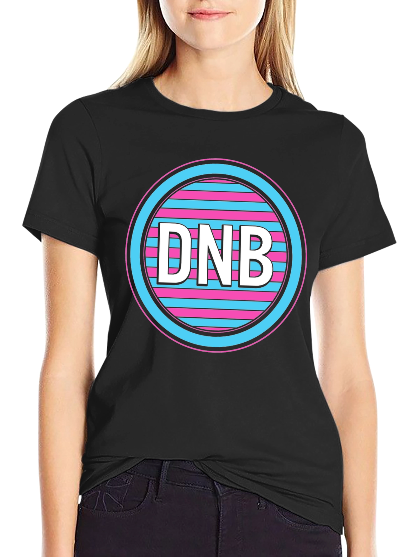 Black DNB Circle Graphic Tee - Black view 2