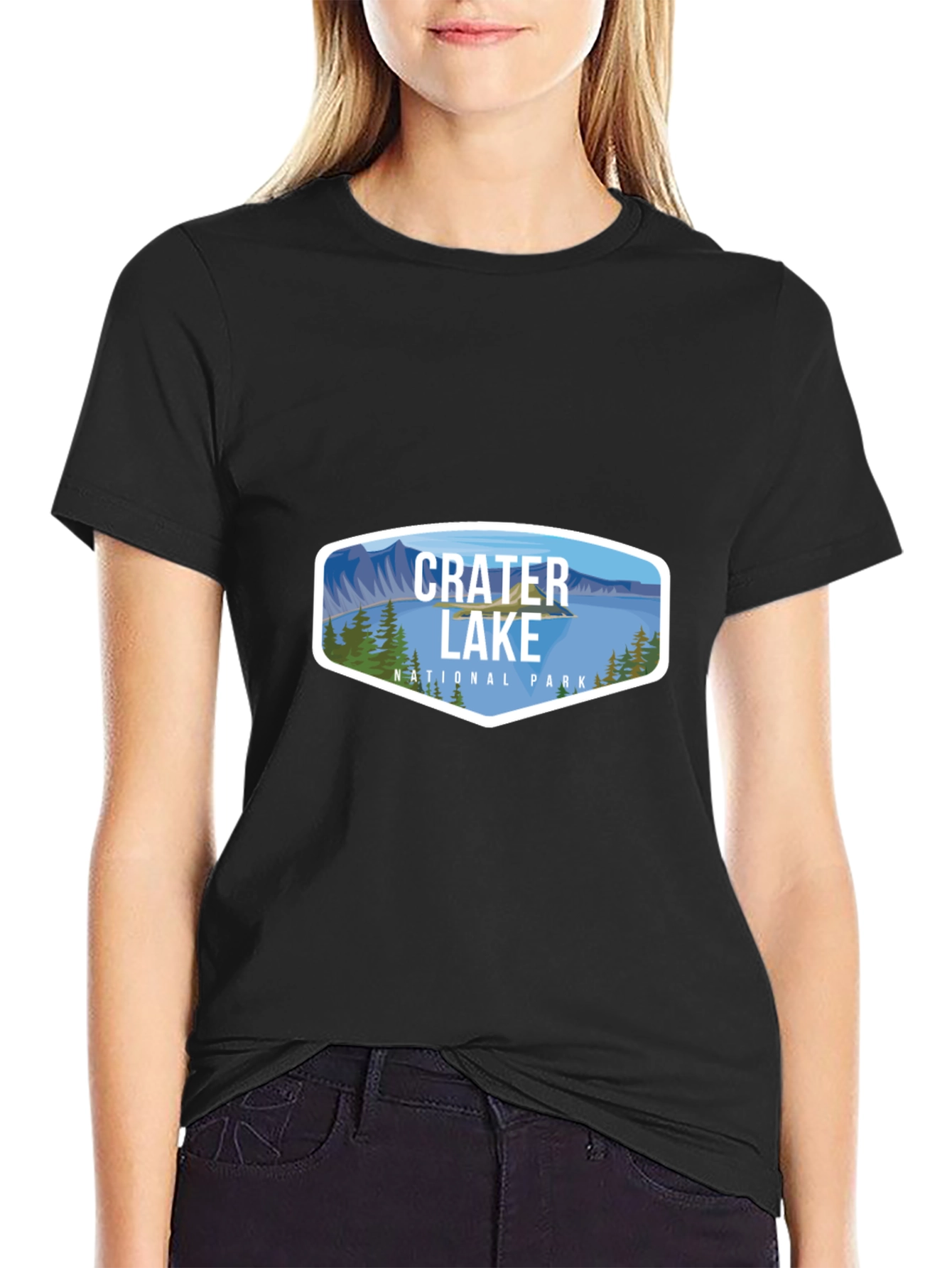 Black Crater Lake National Park T-Shirt view 2