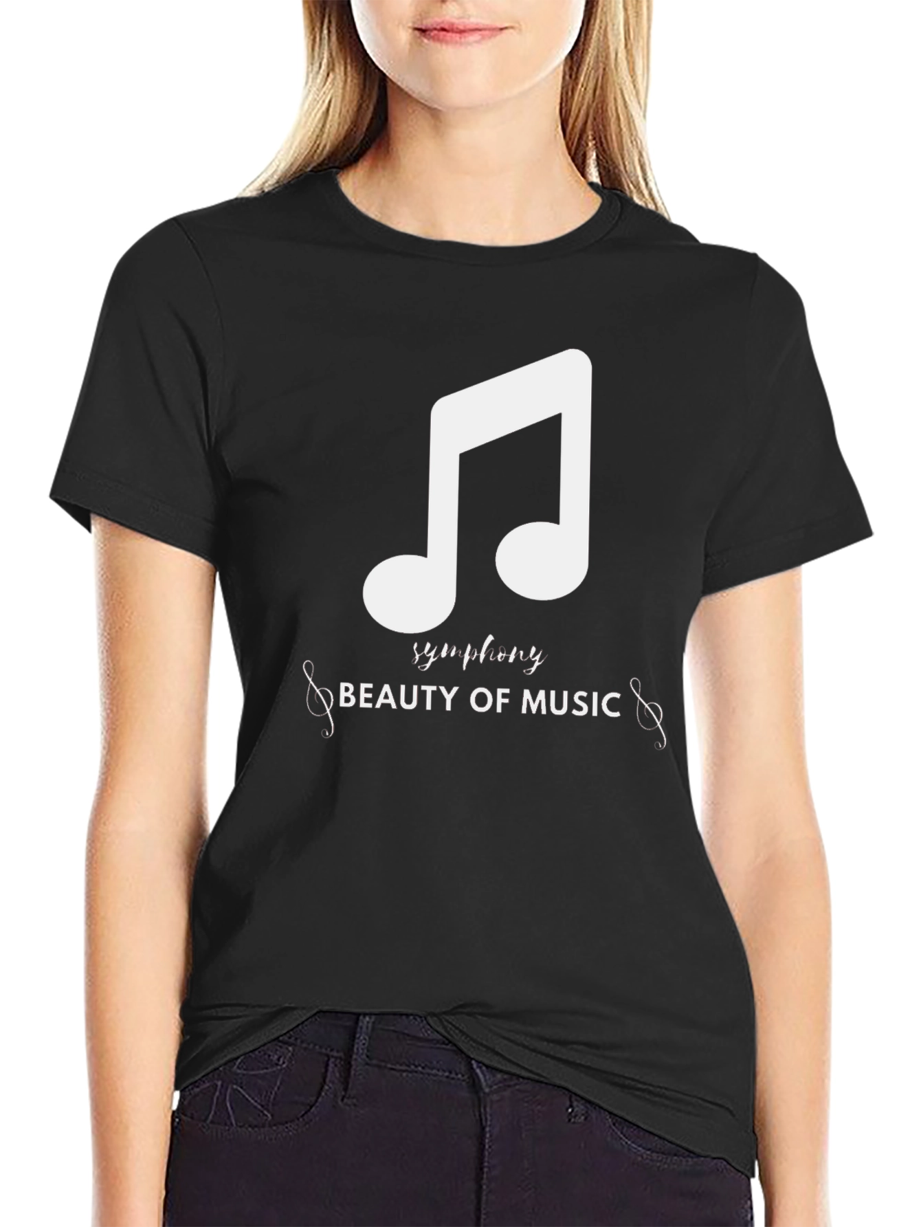 Black Musical Symphony Black Graphic Tee view 2