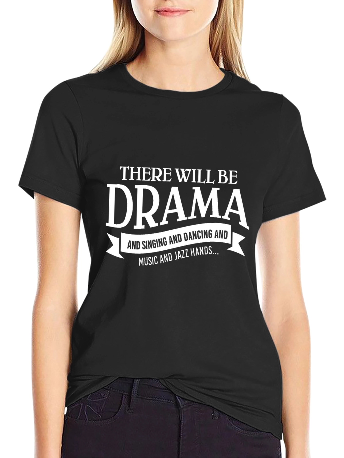 Black Drama and Jazz Hands T-Shirt view 2