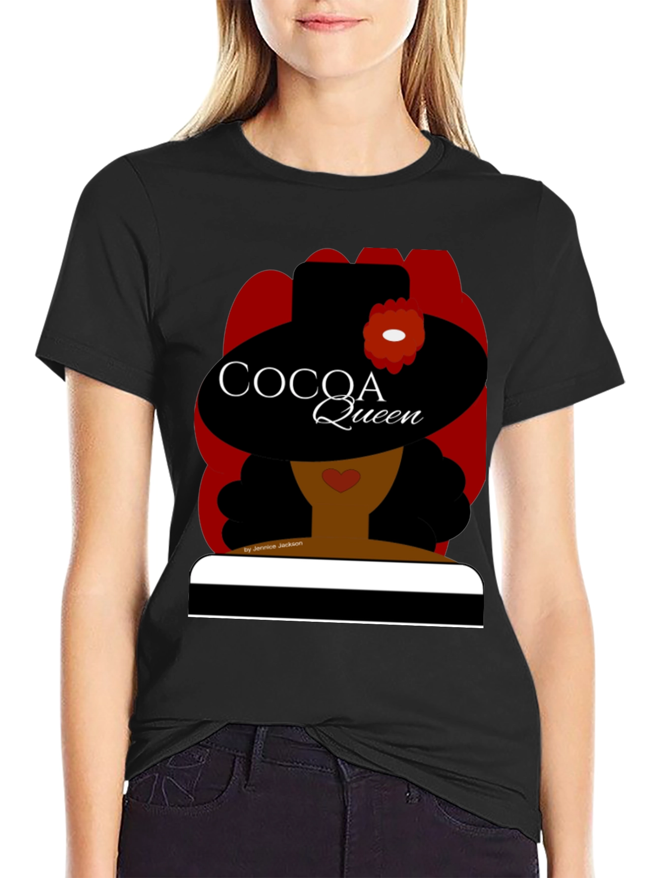 Black Cocoa Queen Graphic Tee - Stylish Statement Shirt view 2