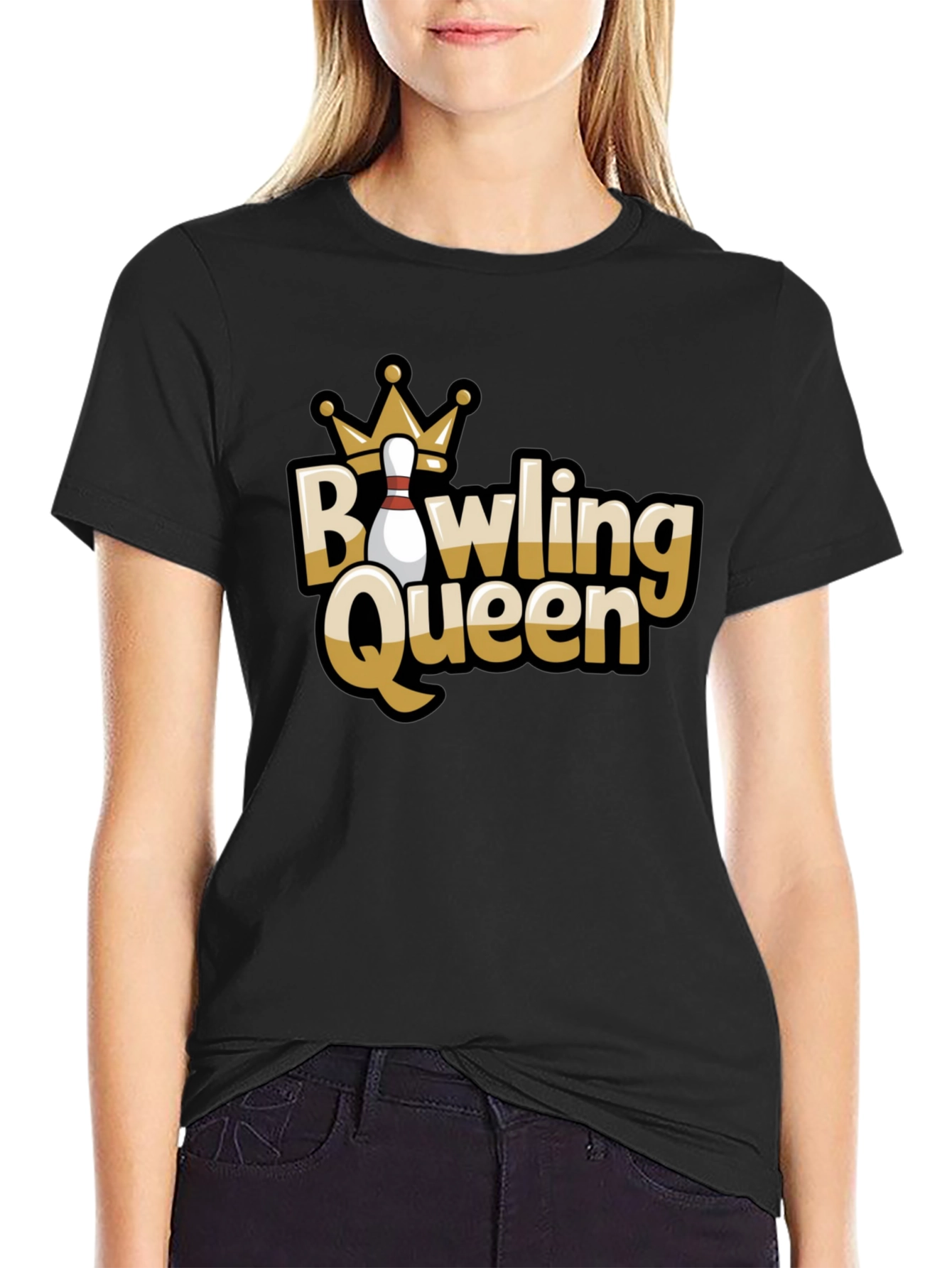 Black Bowling Queen Graphic Tee view 2