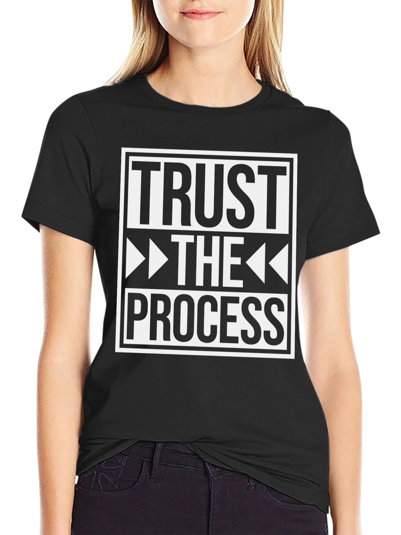 Black Trust the Process Graphic Tee - Black view 2