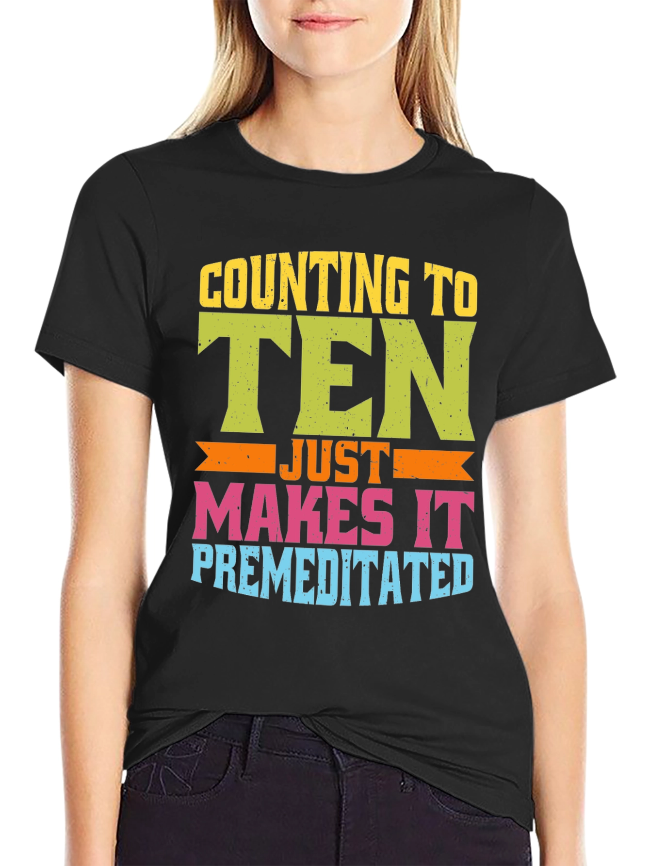 Black Counting to Ten Premeditated T-Shirt view 2