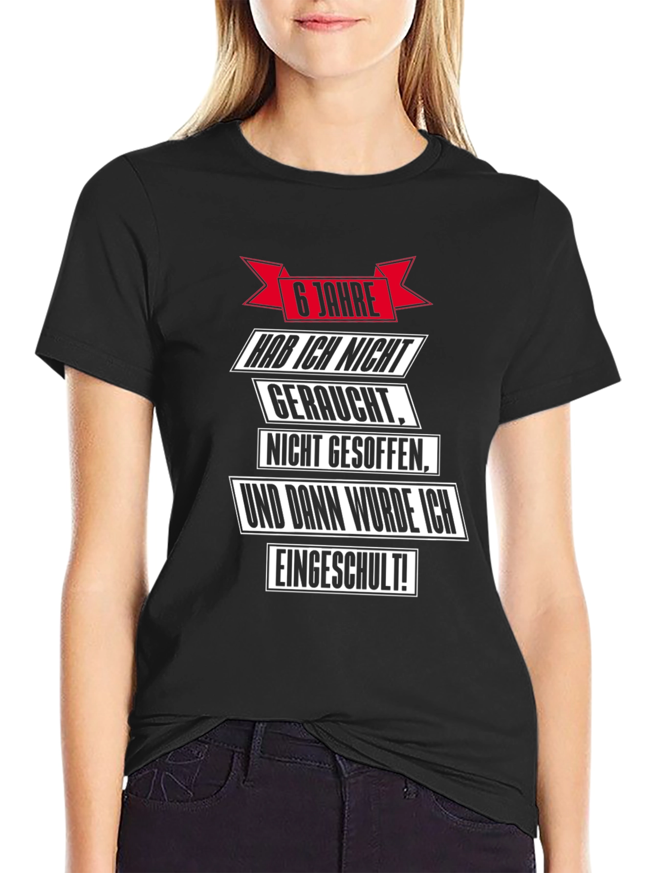 Black Funny "6 Jahre" T-Shirt - School Enrollment Gift view 2
