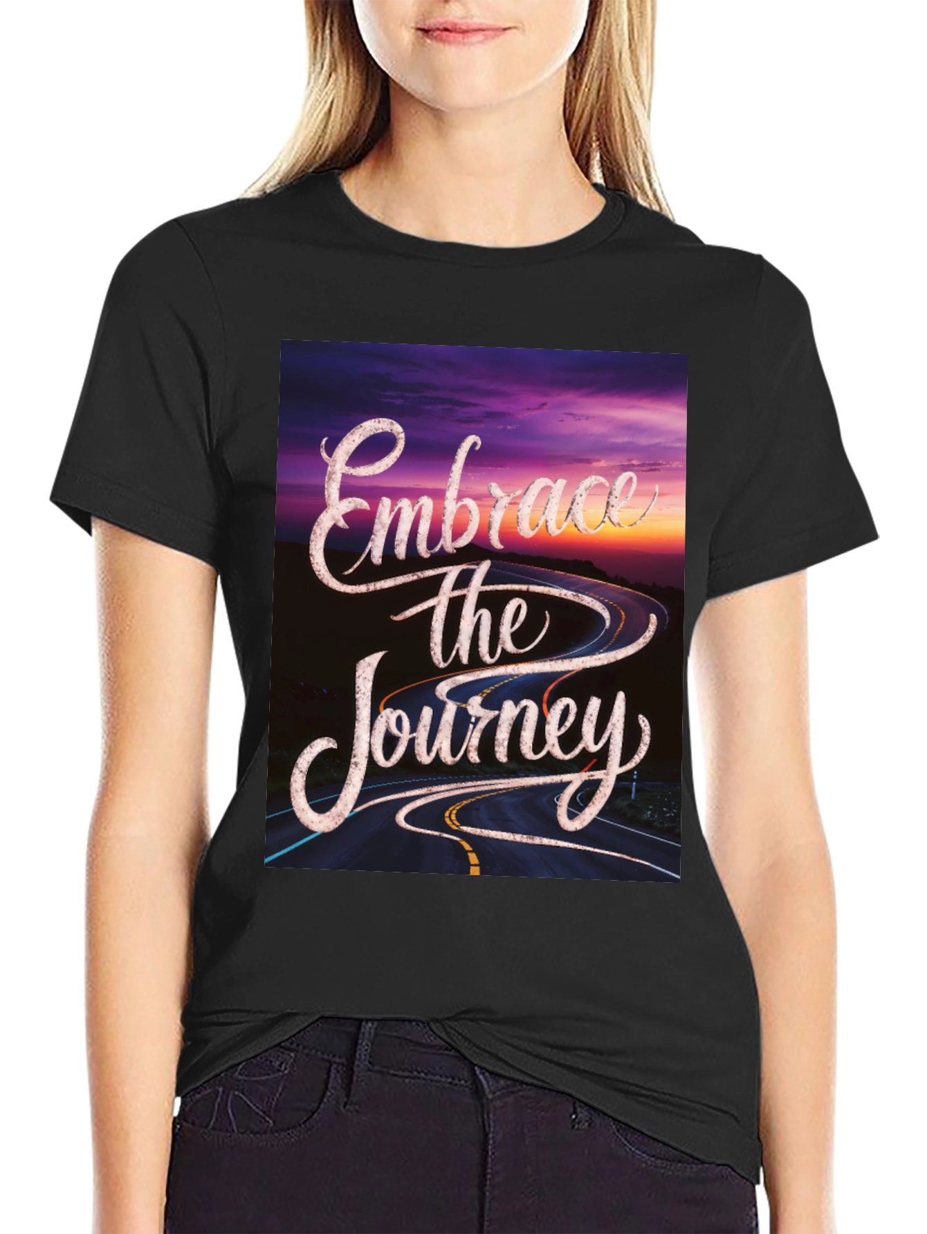 Black Embrace the Journey Graphic Tee view 2