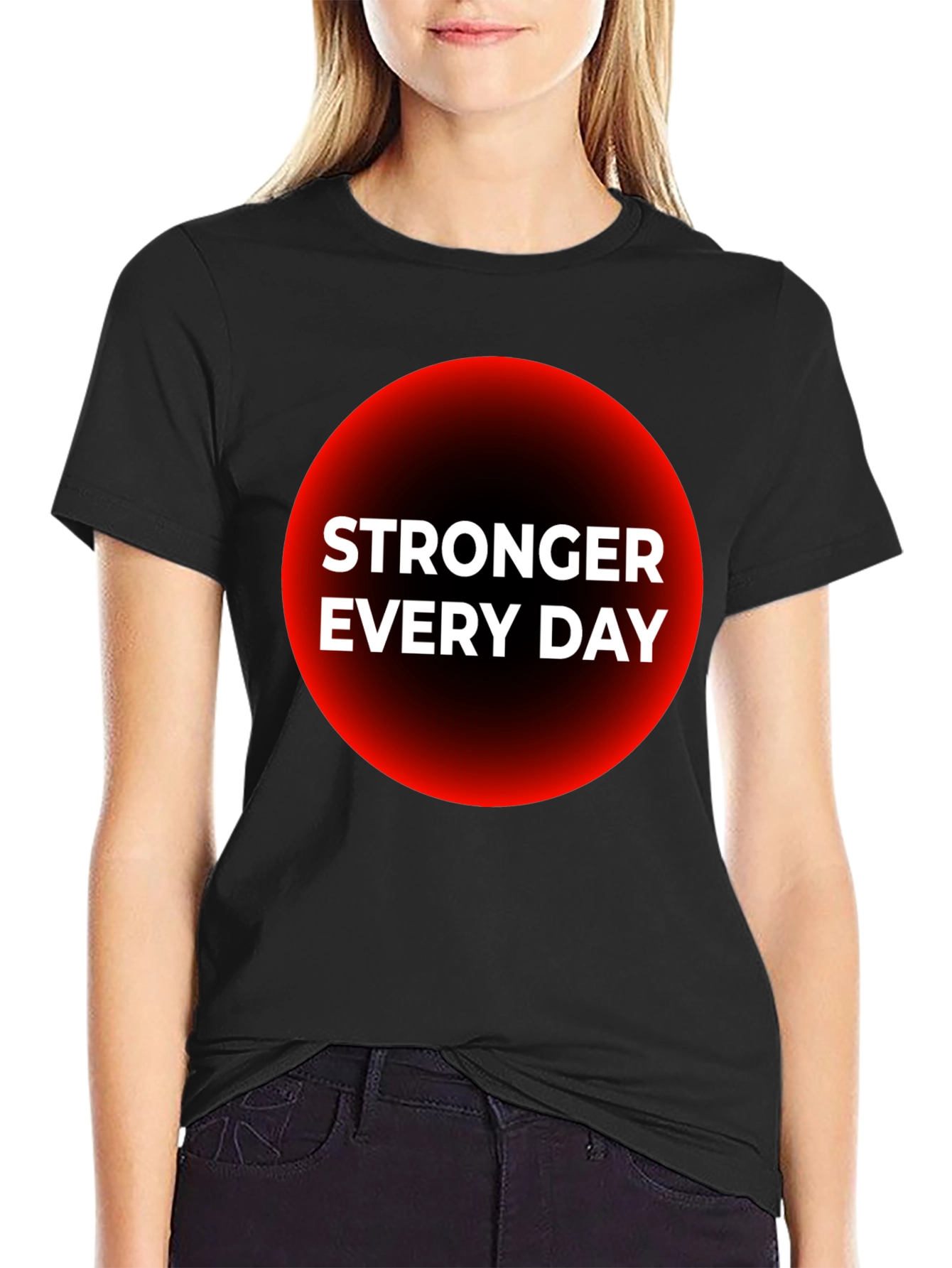 Black Stronger Everyday Graphic T-Shirt - Black view 2