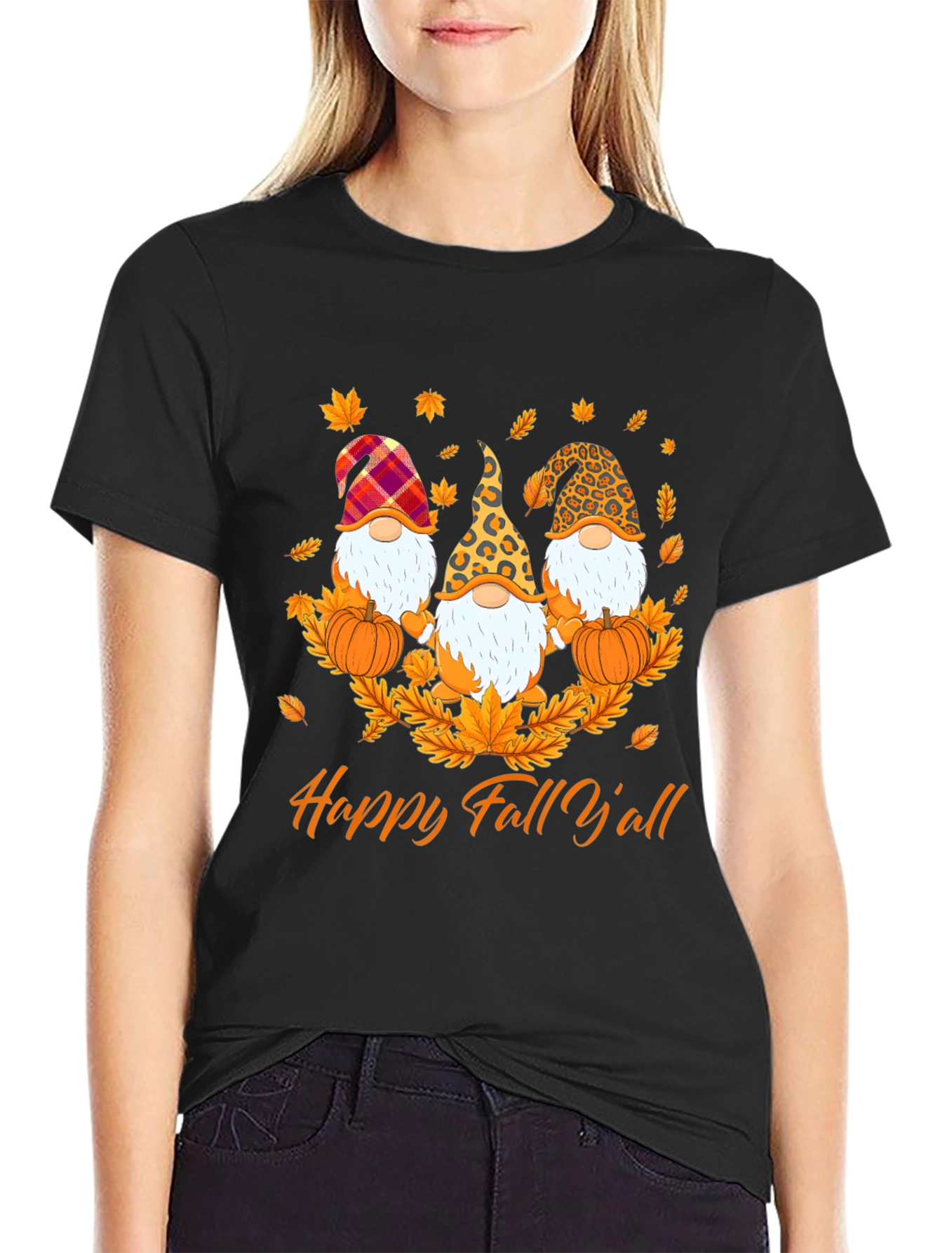 Happy Fall Y'all Gnome T-Shirt - 2