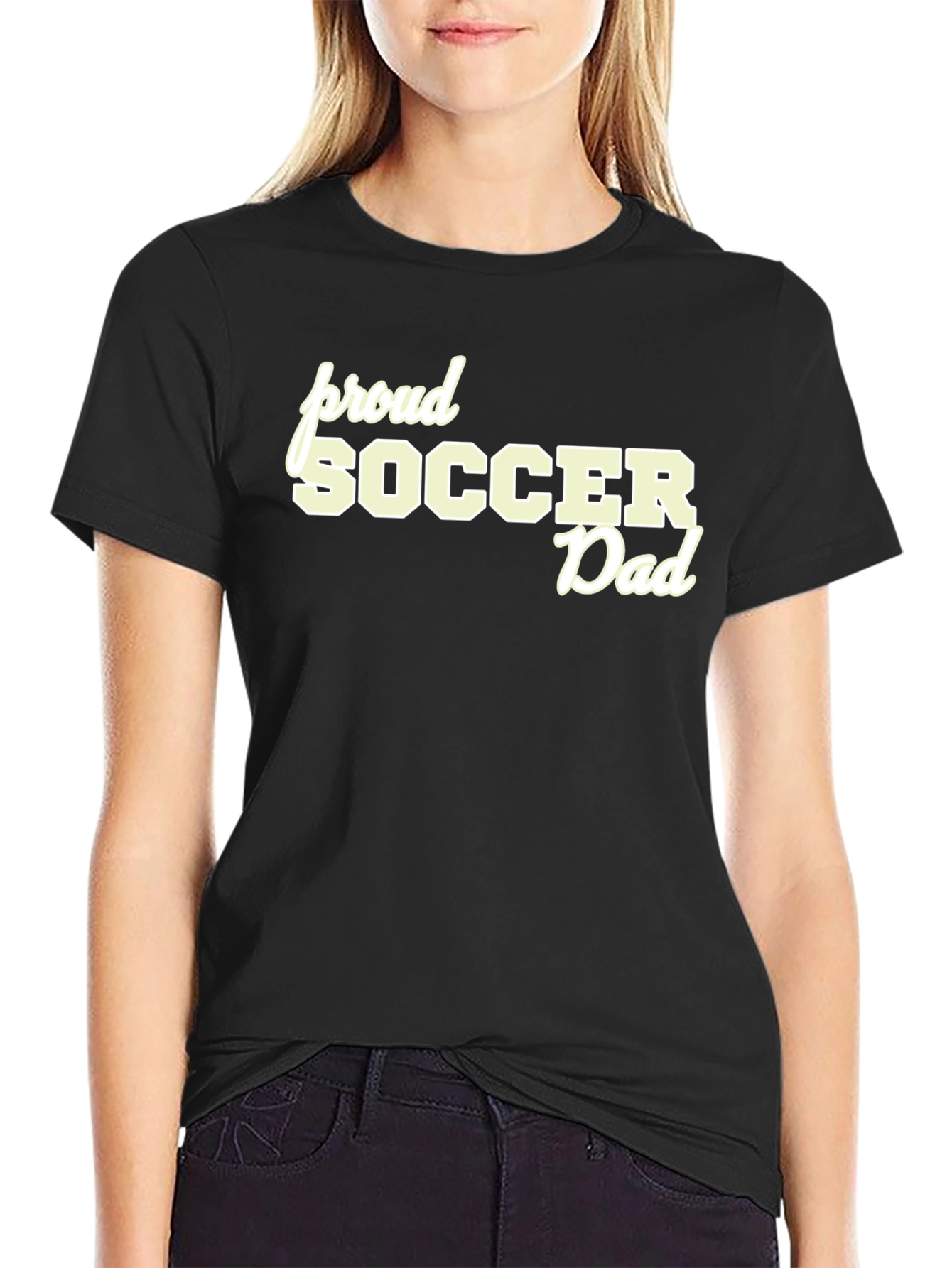 Proud Soccer Dad Black T-Shirt - 2