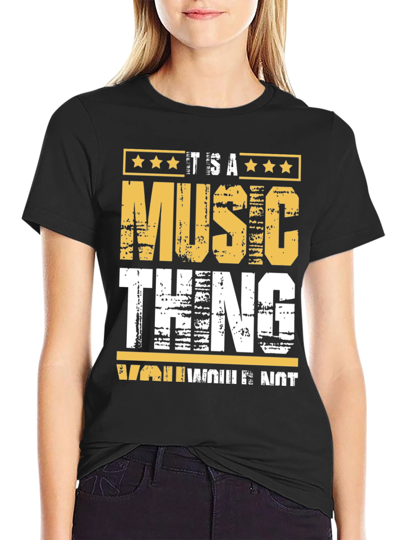 Black It's A Music Thing T-Shirt view 2