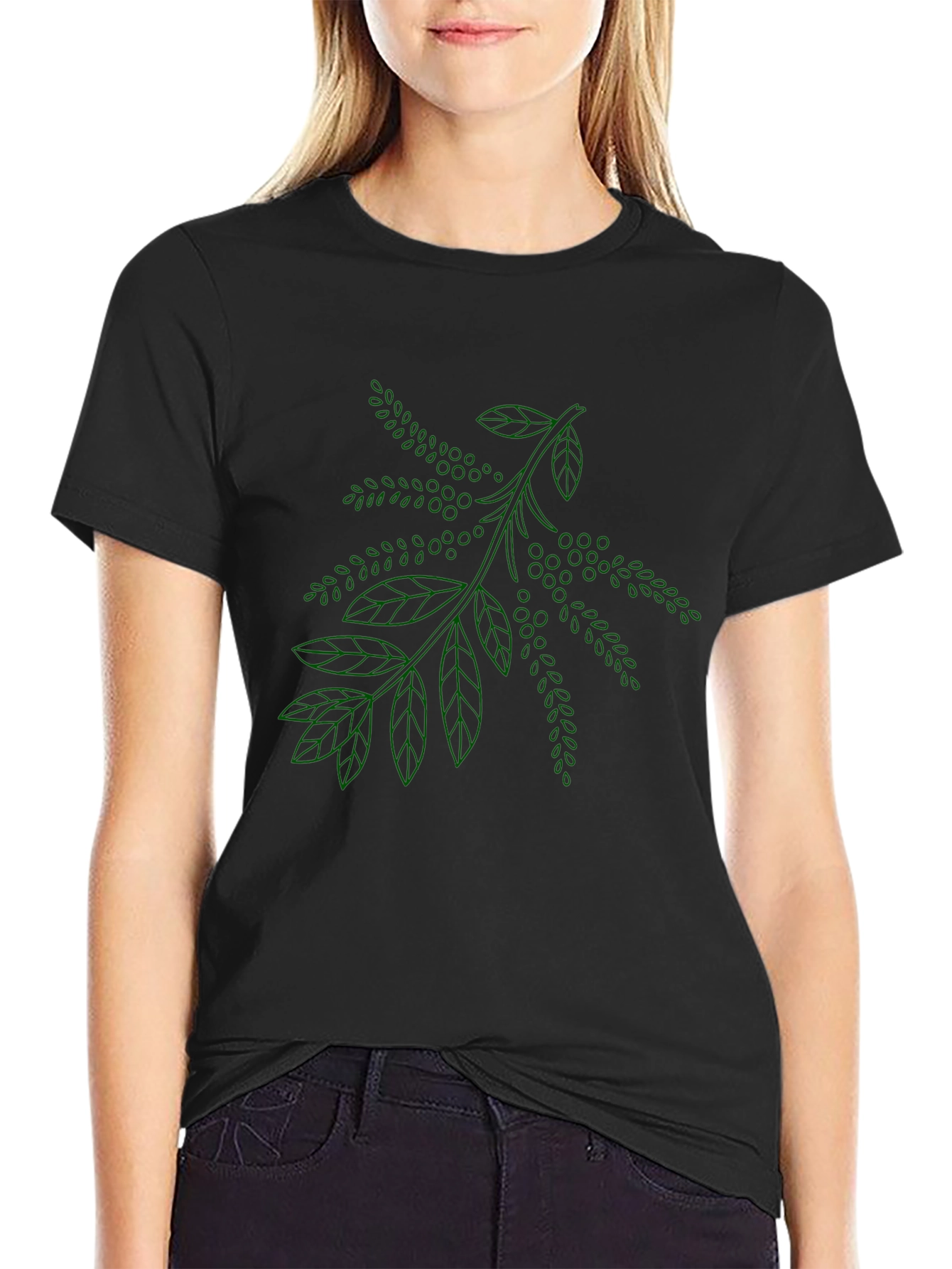 Botanical Branch Tee - Stylish Nature Inspired Design - 2