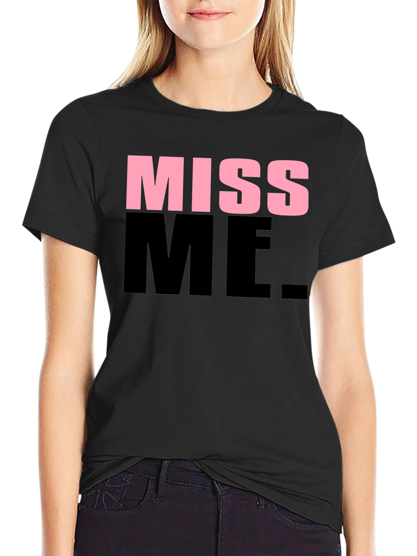 Black Miss Me Graphic T-Shirt view 2