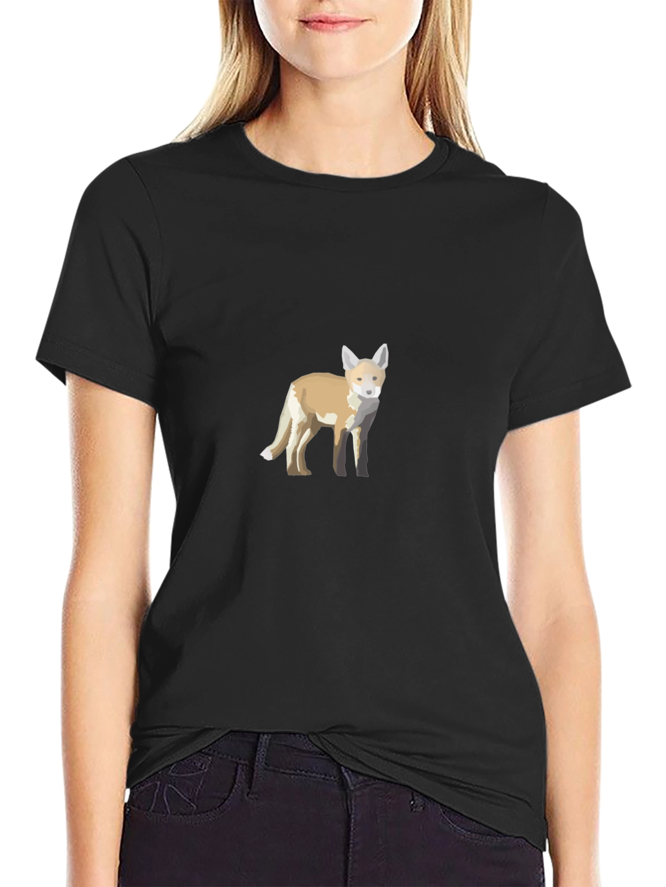 Black Fox Graphic Black T-Shirt - Stylish Casual Wear view 2