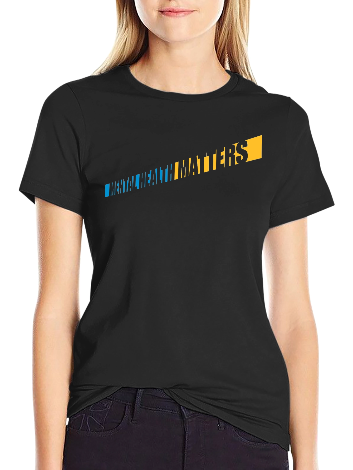 Black Mental Health Matters Graphic T-Shirt view 2