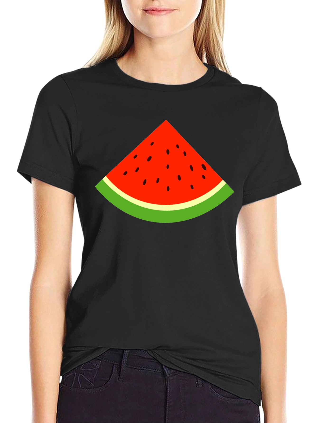 Black Watermelon Slice Graphic Tee - Summer Style view 2