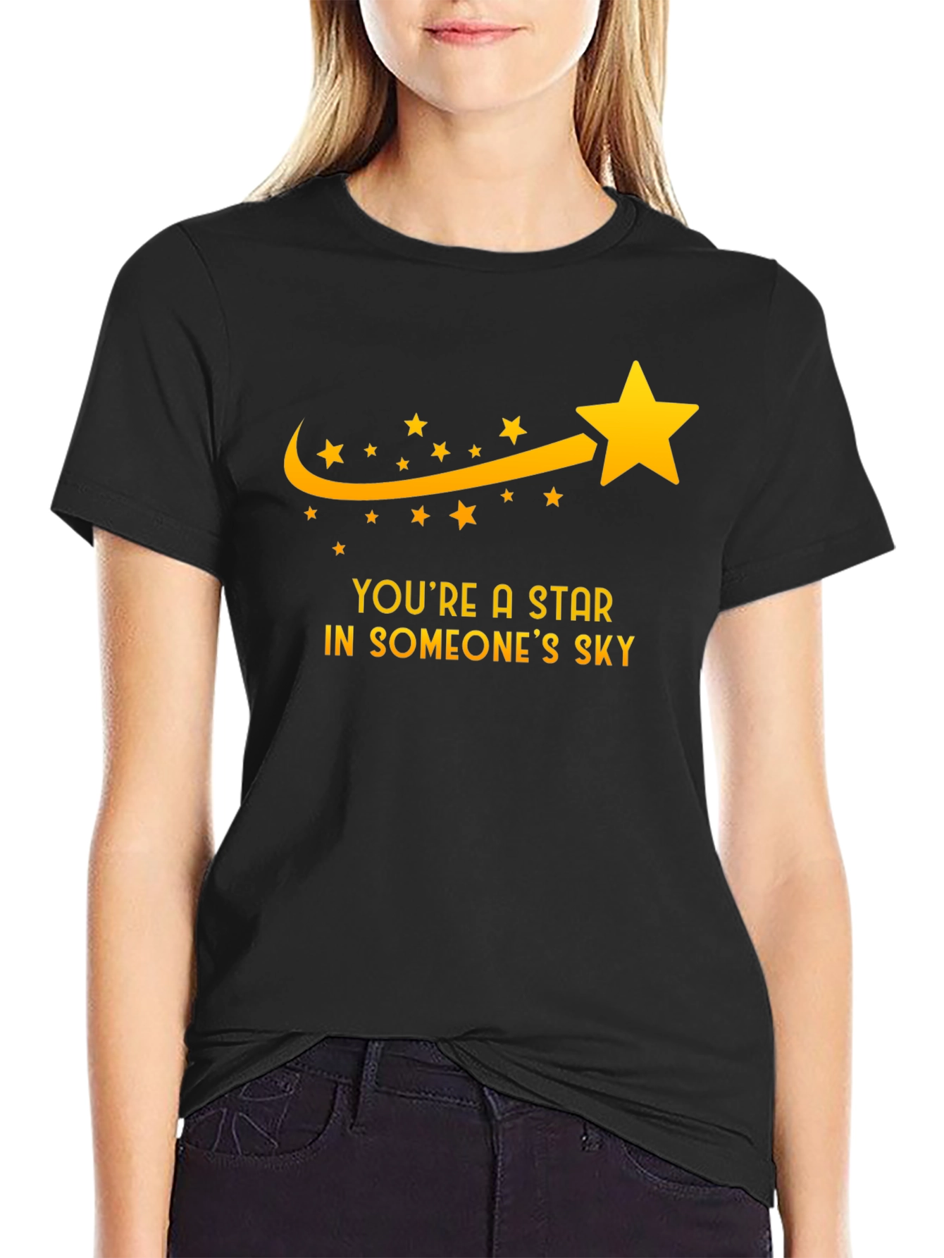Black You're a Star T-Shirt - Motivational Tee view 2