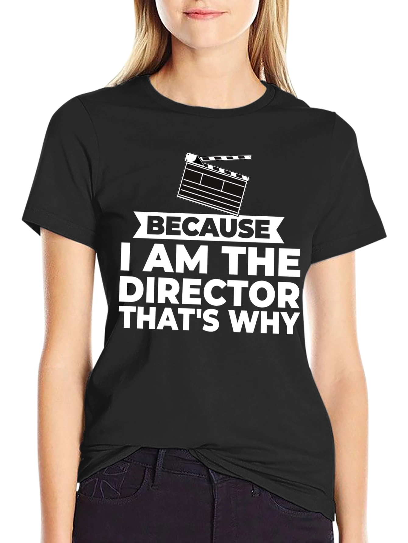 Black Director T-Shirt - Because I Am The Director view 2
