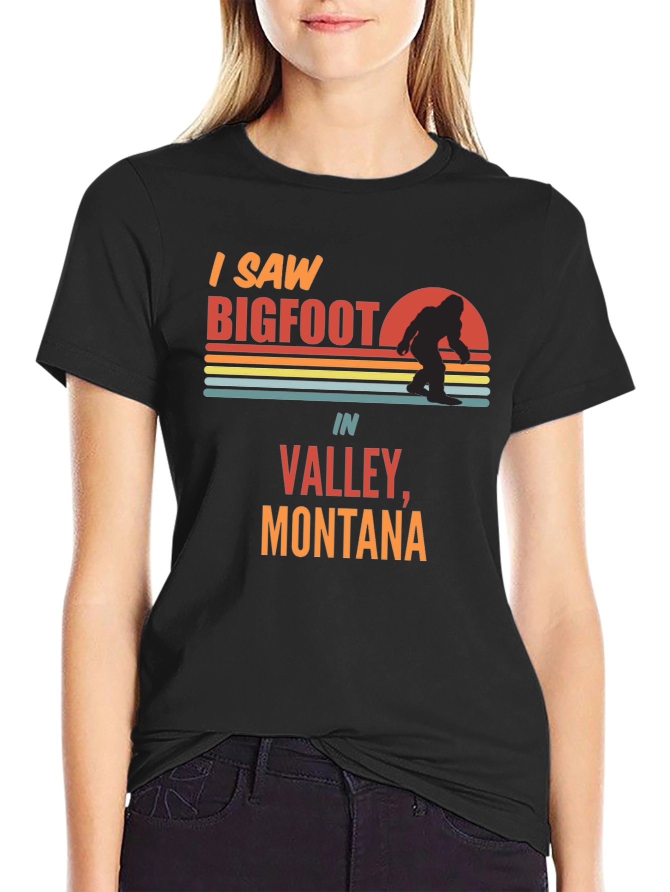 Black Bigfoot Valley Montana Tee view 2