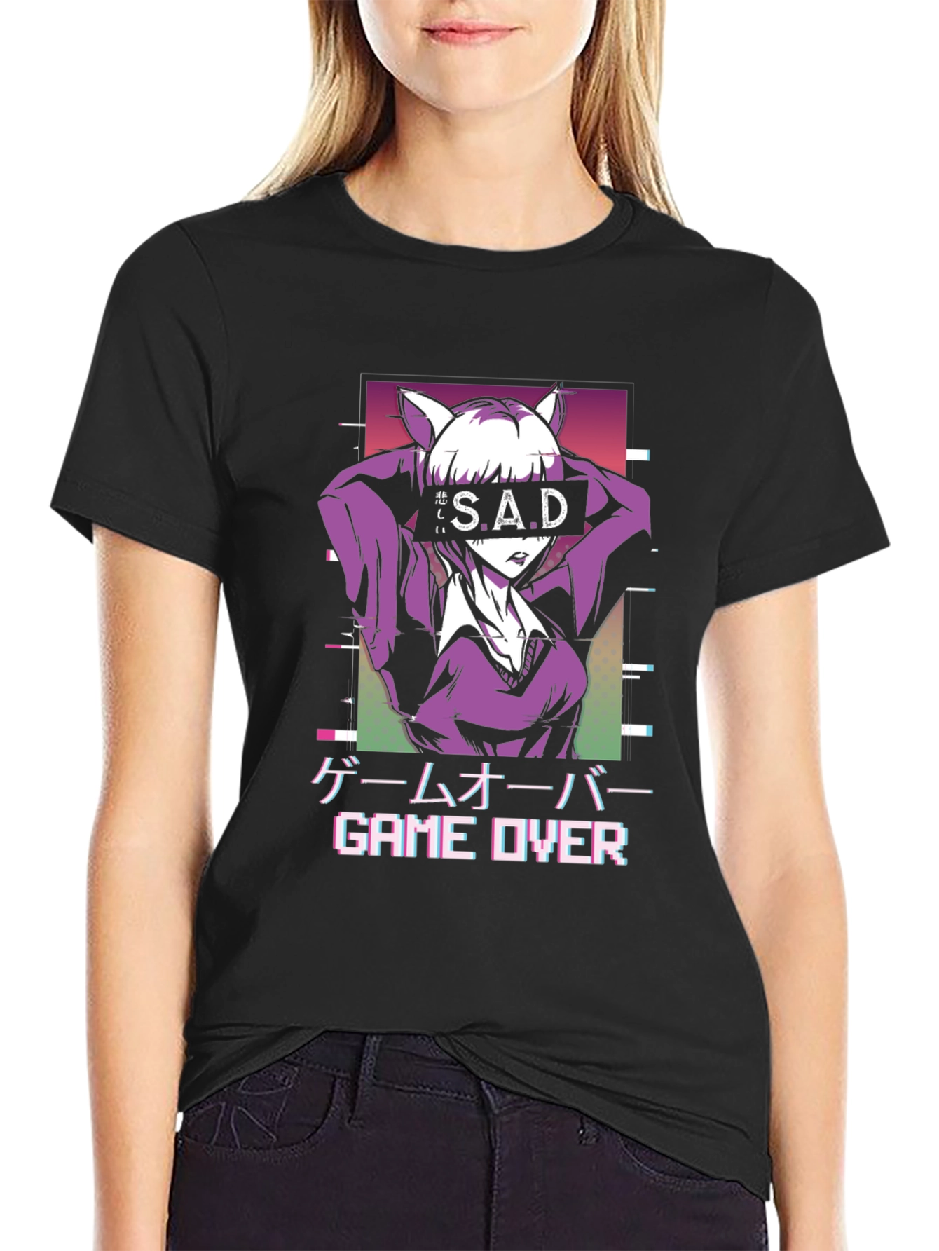 Anime Game Over Graphic Tee - 2