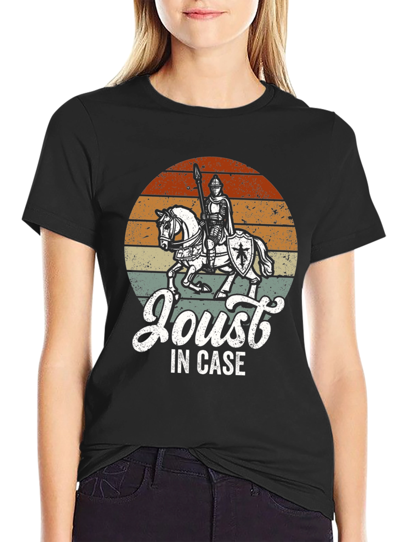 Medieval Knight "Joust In Case" Graphic T-Shirt - 2
