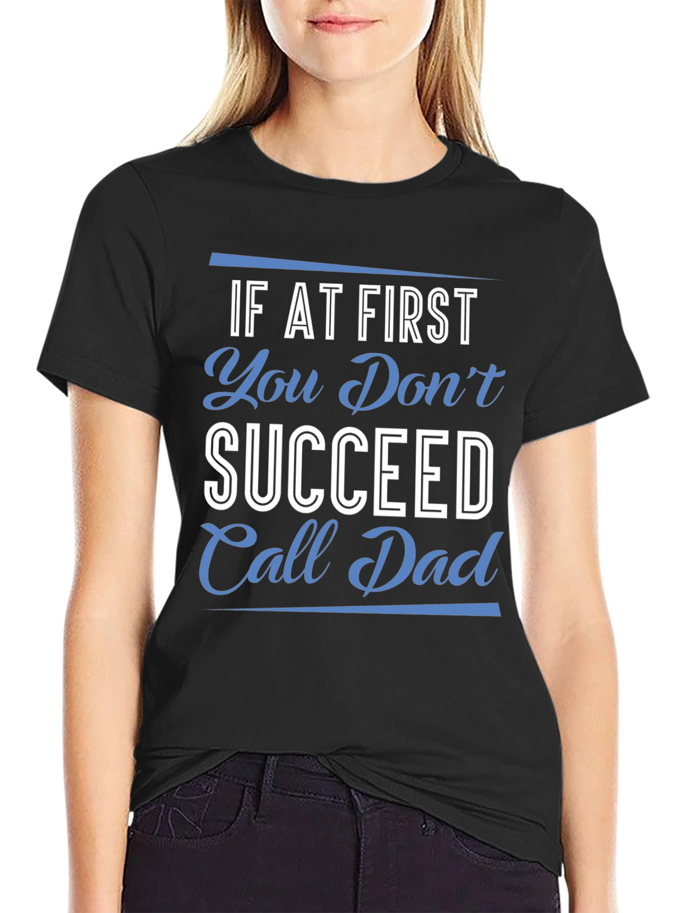 Black Call Dad T-Shirt - Funny Father's Day Gift view 2