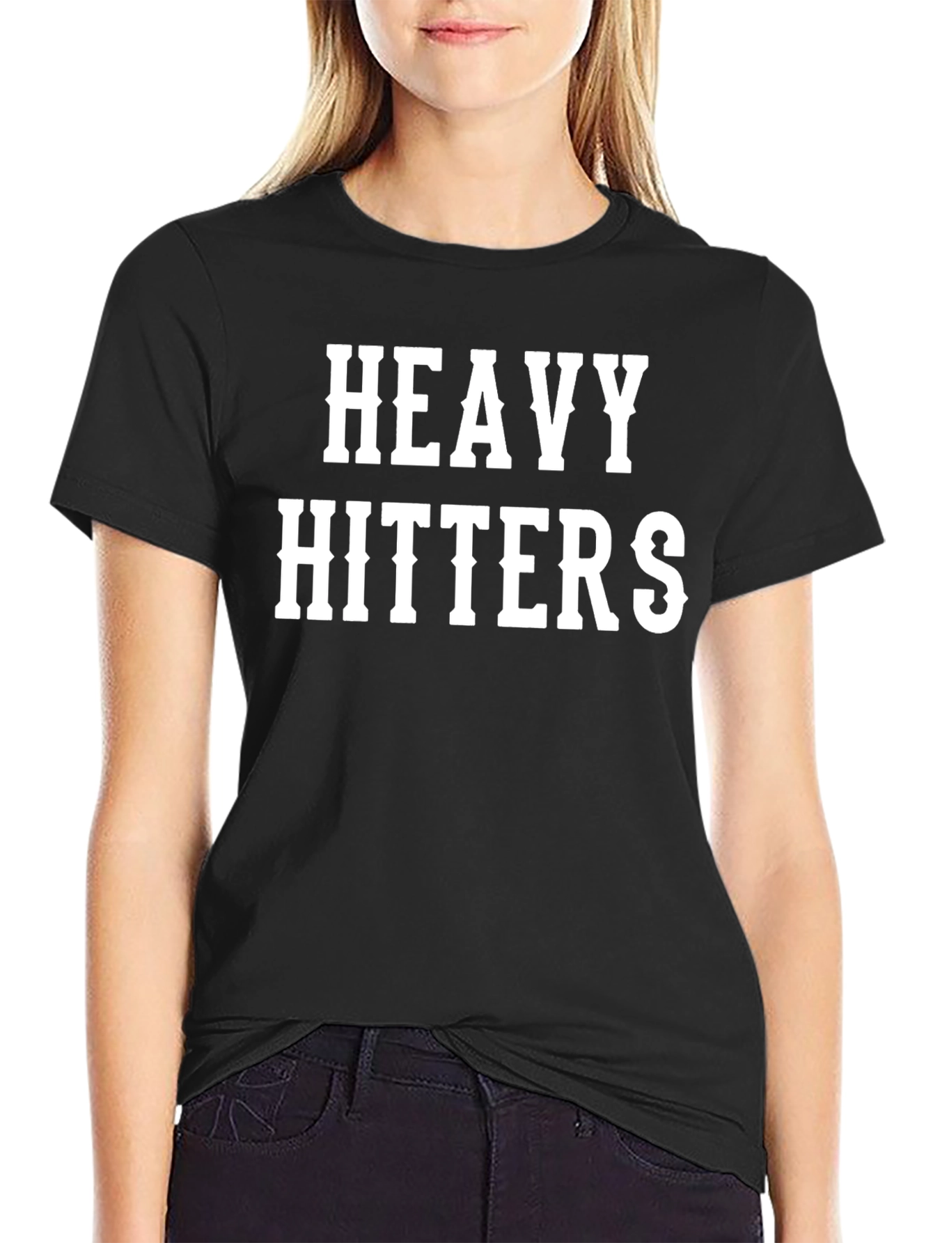Black Heavy Hitters Graphic Tee - Bold Statement Shirt view 2