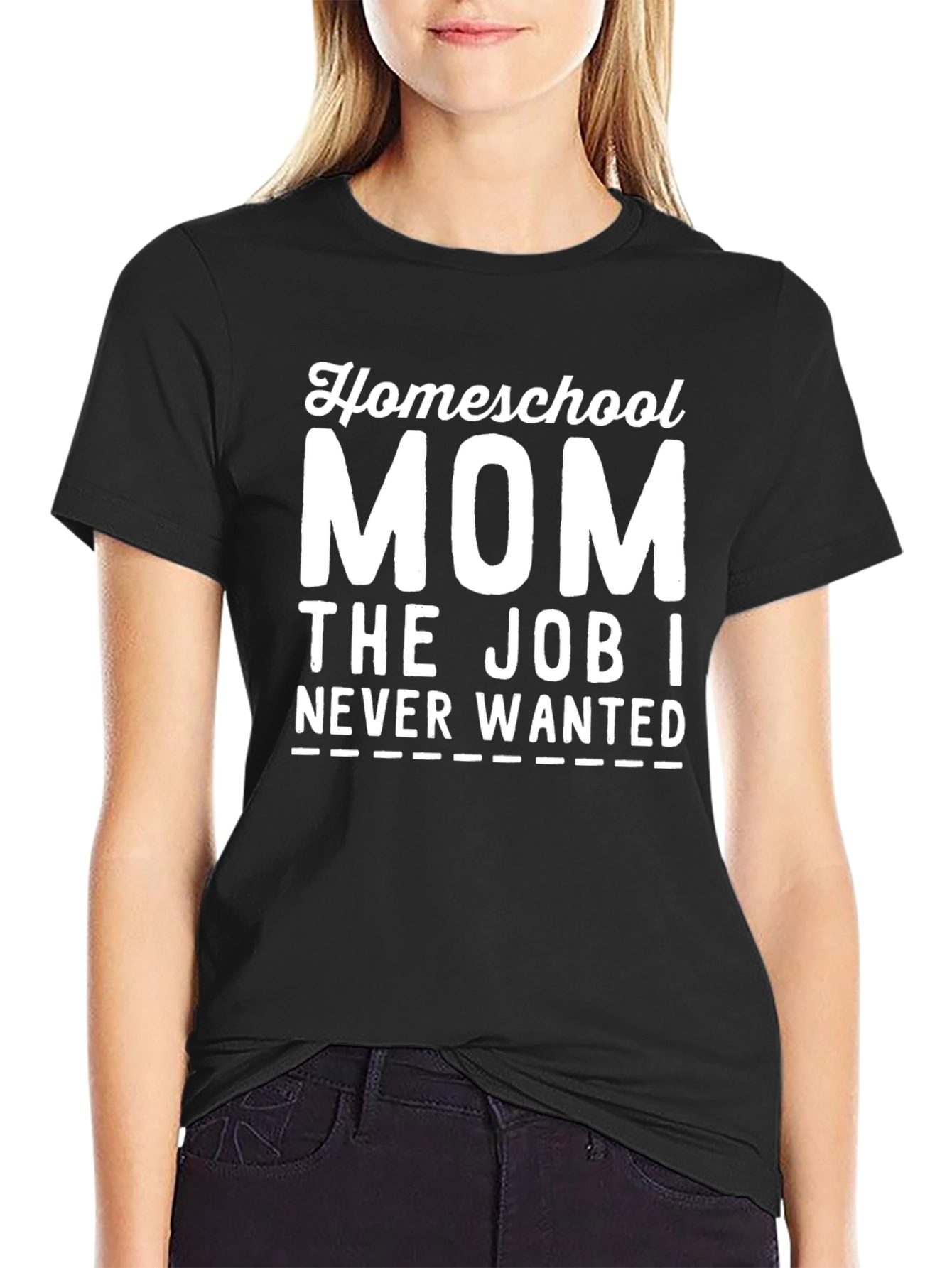 Black Homeschool Mom Funny T-Shirt view 2