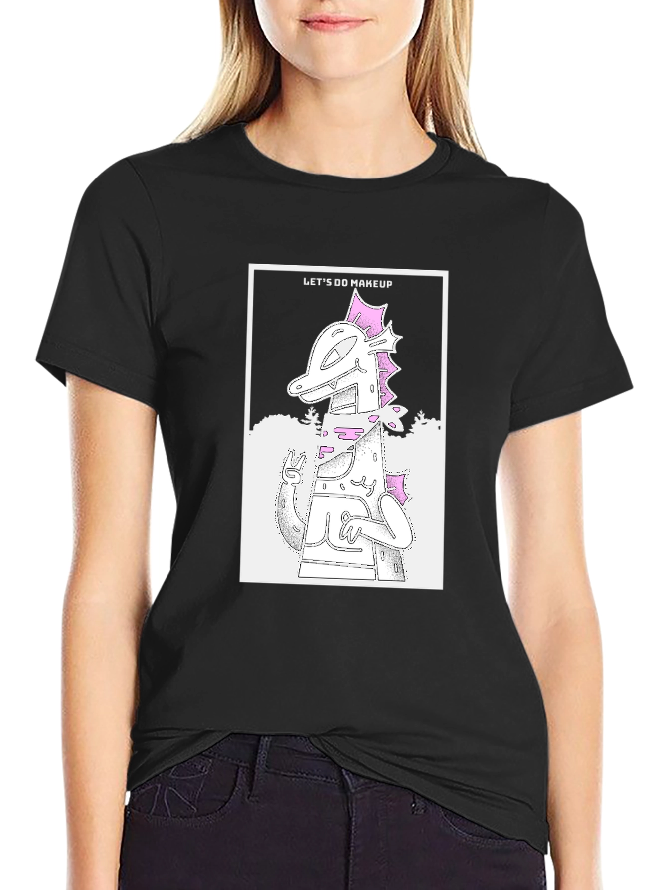 Black Monster Graphic Tee - Let's Do Makeup view 2