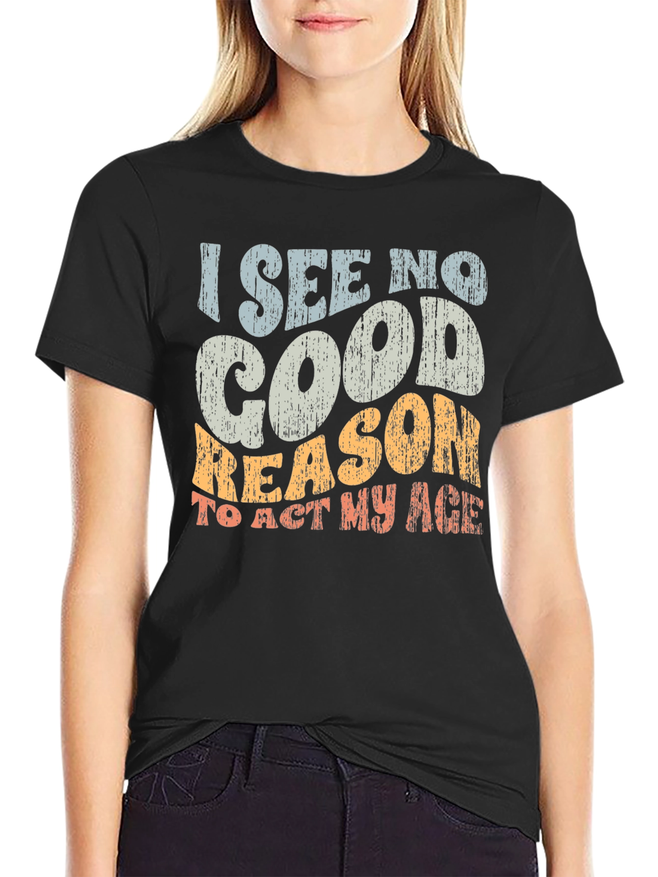 Black Funny Graphic T-Shirt - I See No Good Reason view 2