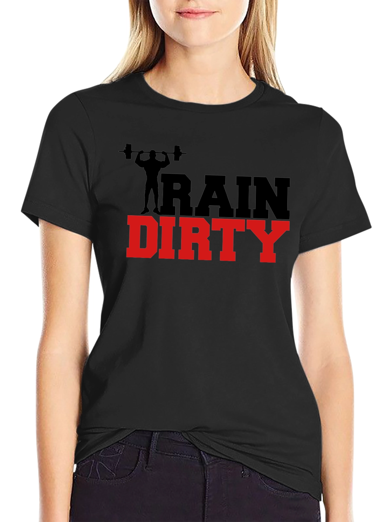 Black Train Dirty Graphic Tee - Fitness Apparel view 2
