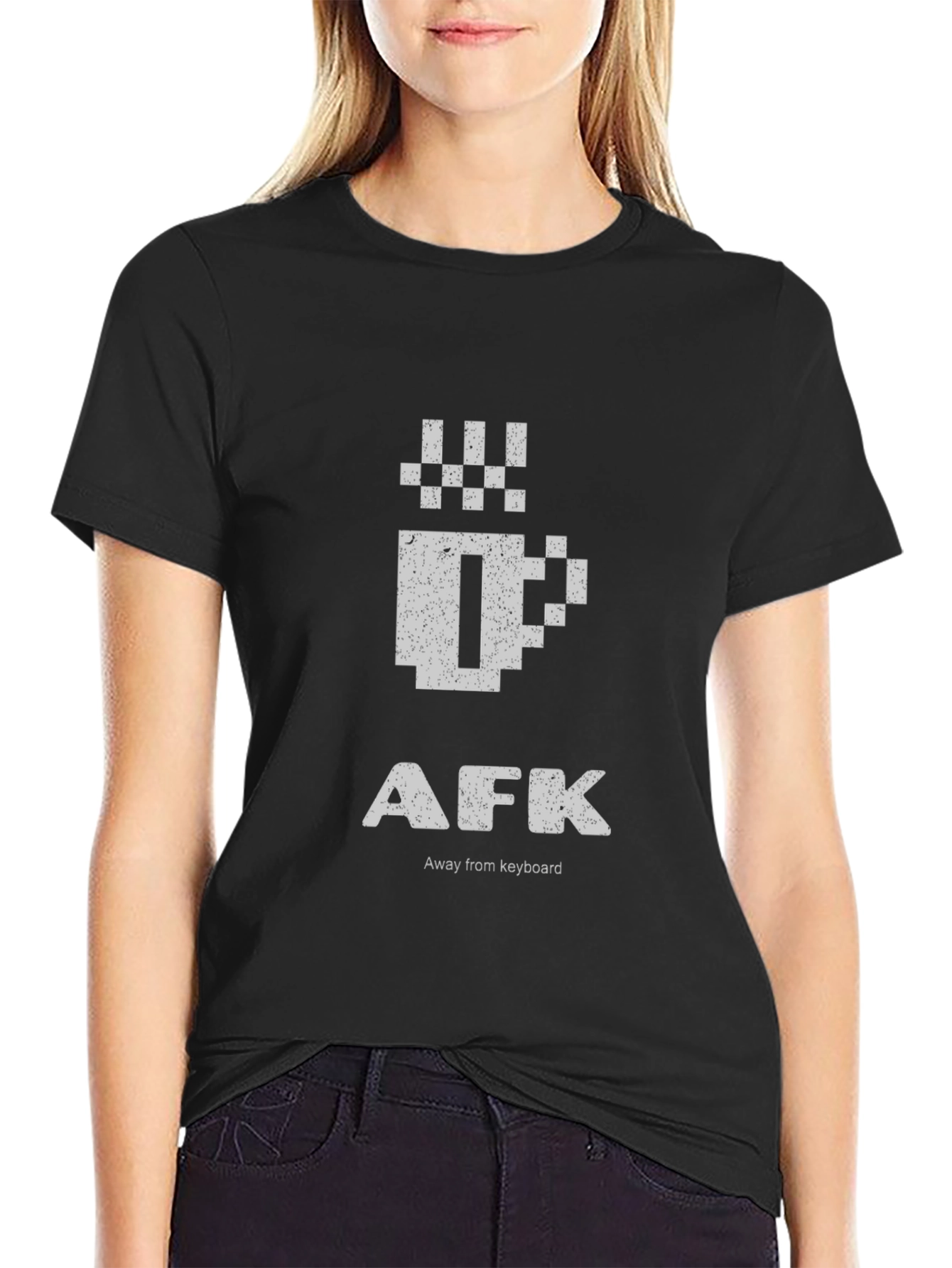 Black AFK Gamer T-Shirt - Away From Keyboard Coffee Tee view 2
