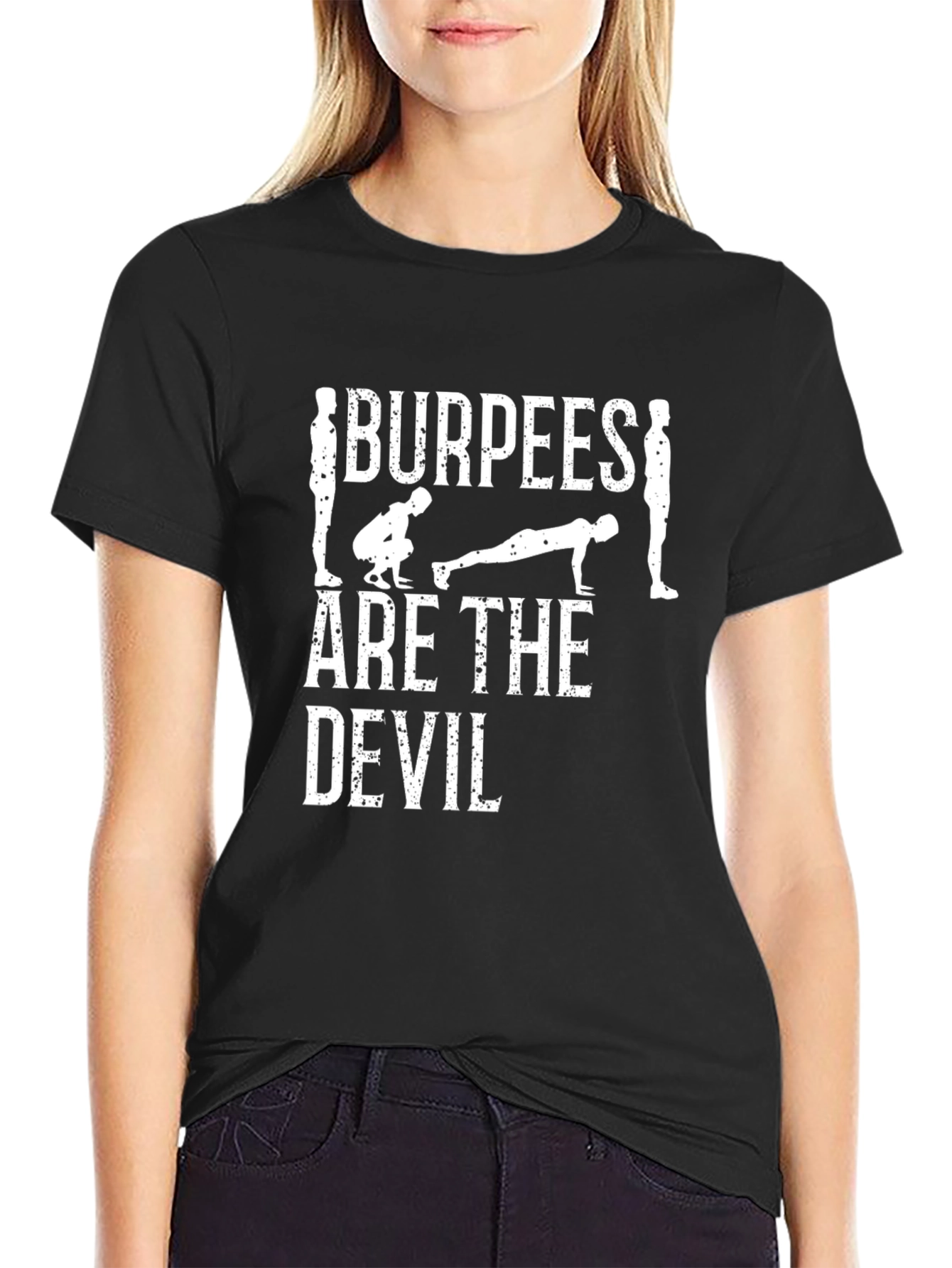 Black Burpees Are The Devil Graphic Tee view 2