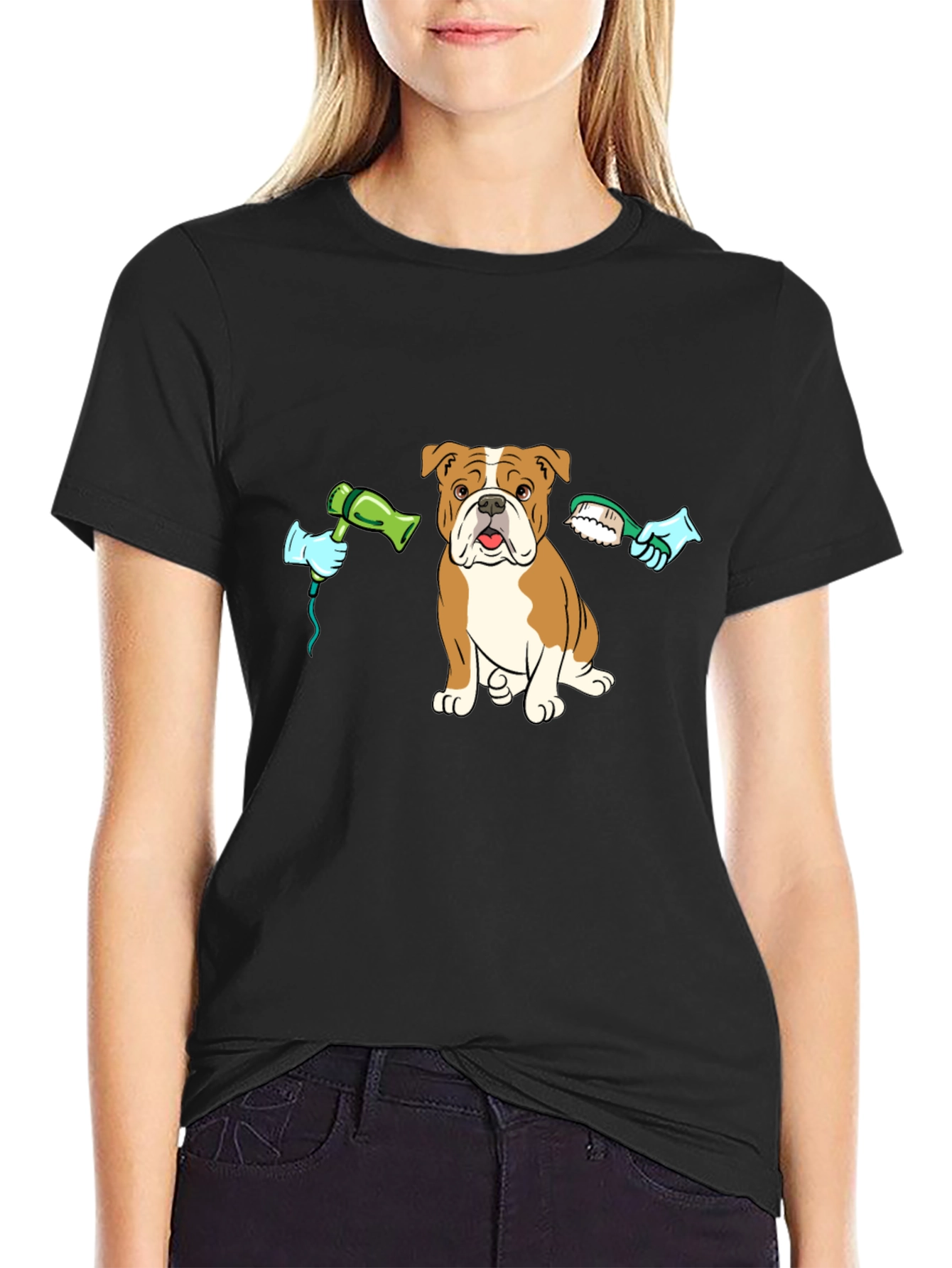 Black Dog Grooming T-Shirt view 2