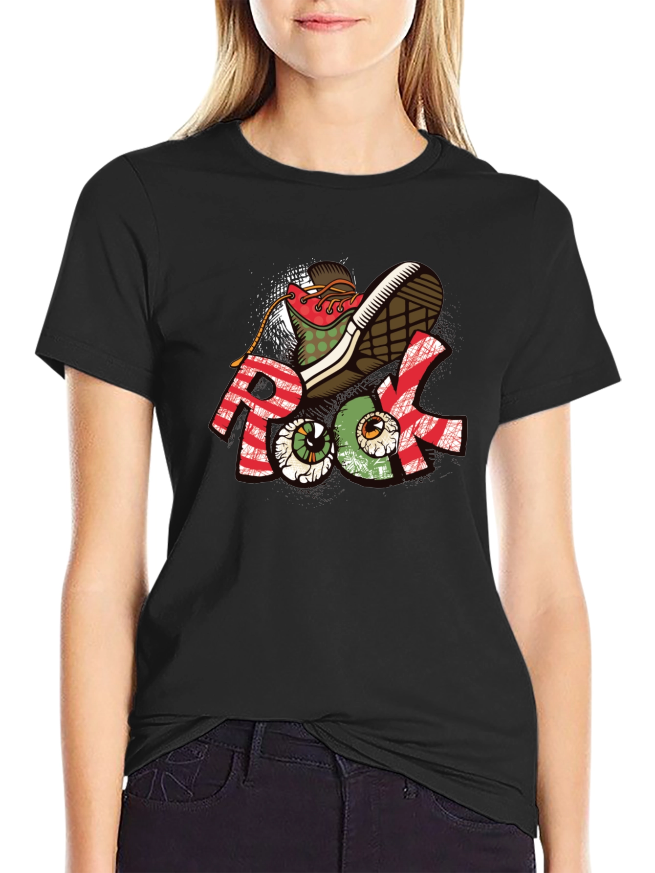 Black Rock Shoe Graphic T-Shirt view 2