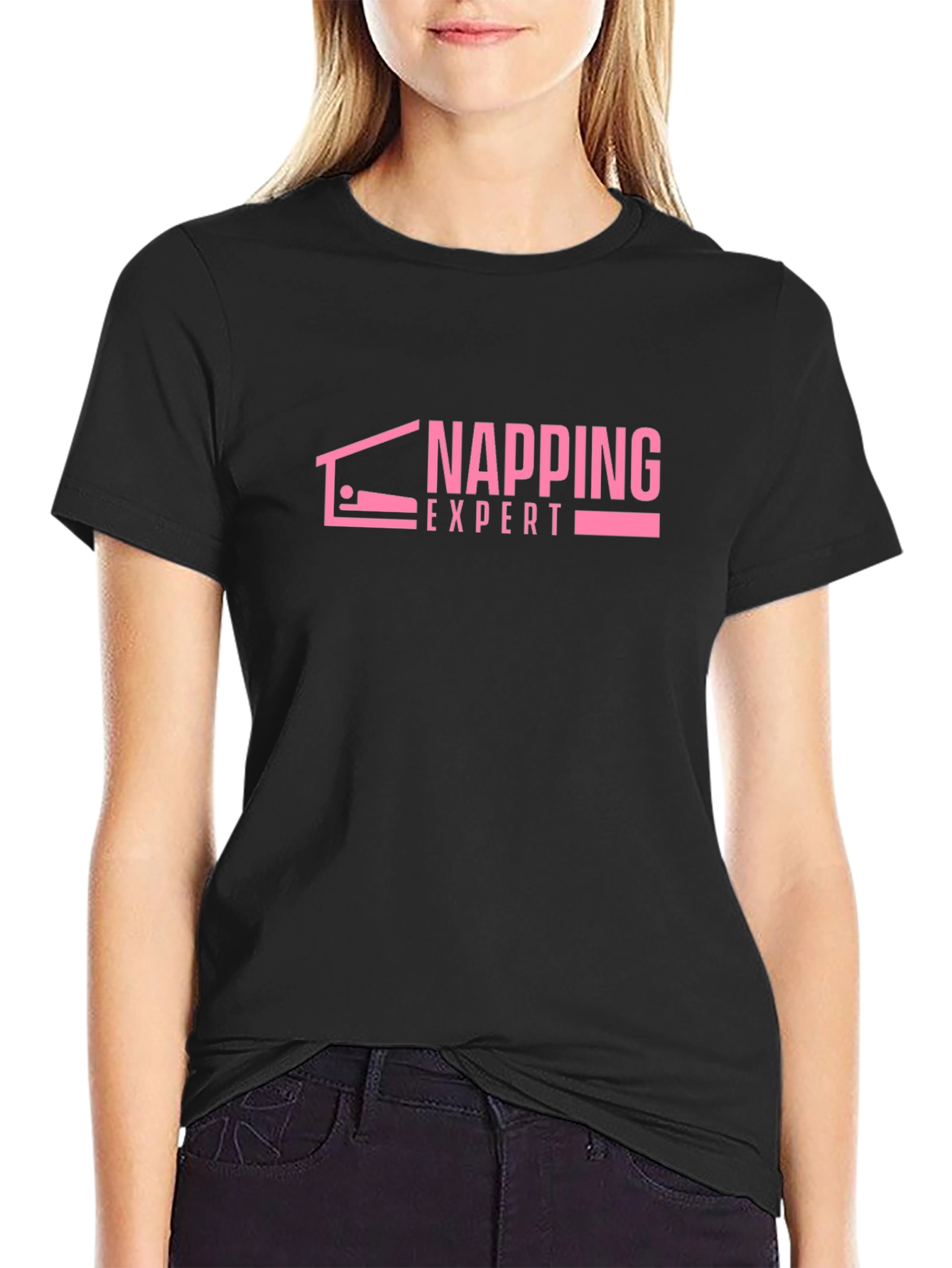 Black Napping Expert Graphic T-Shirt - Black view 2