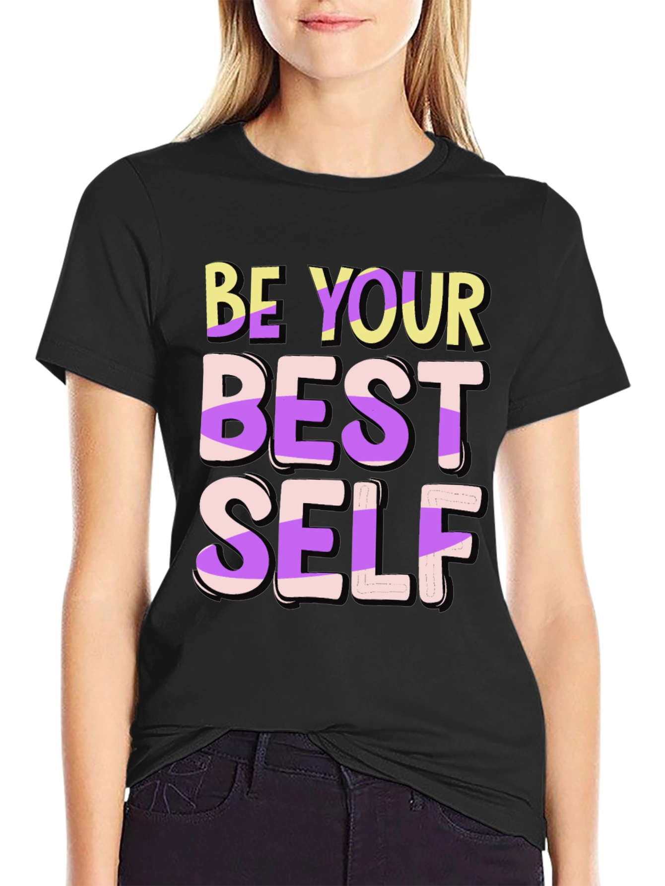 Black Be Your Best Self T-Shirt view 2