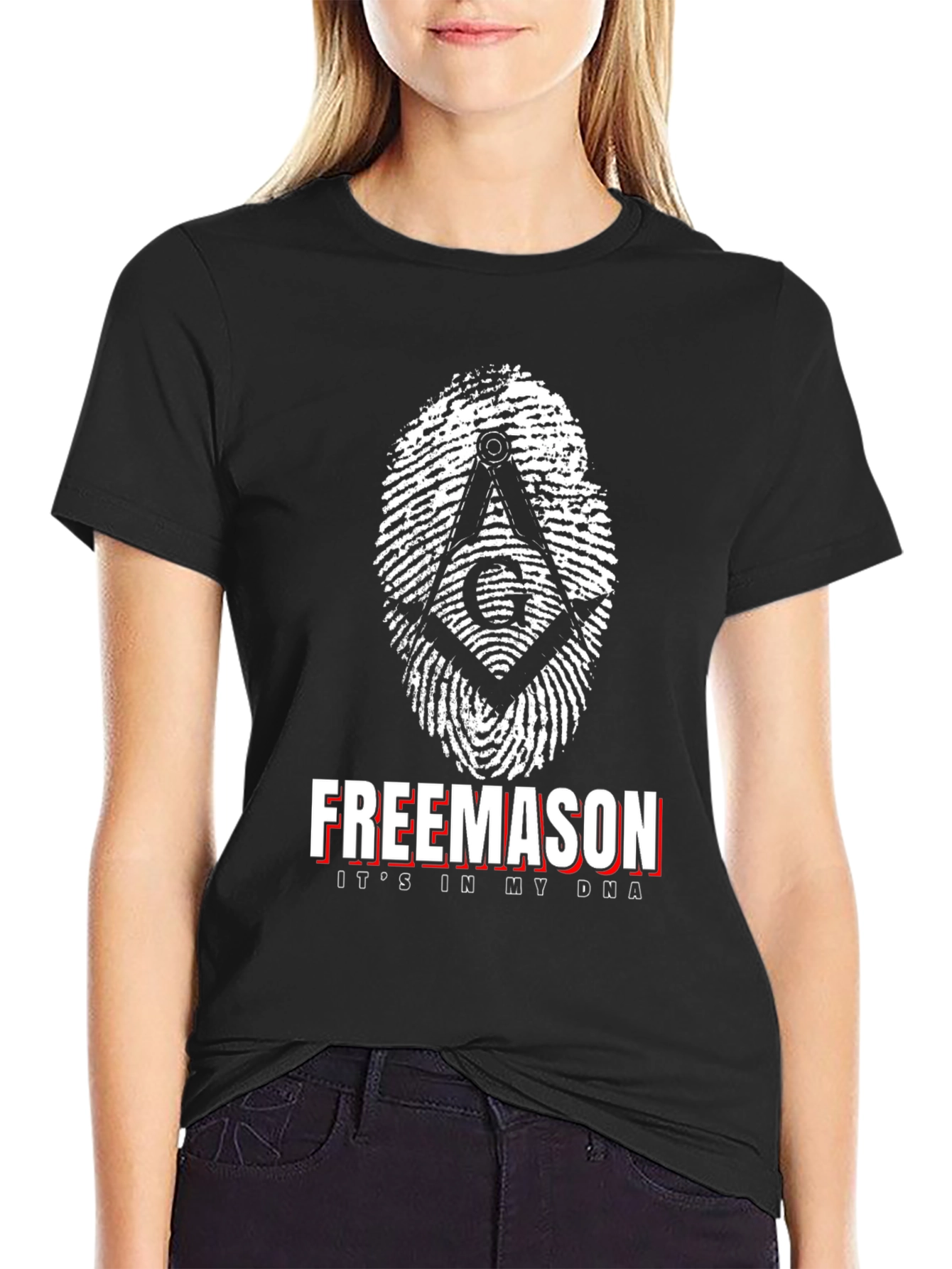 Black Freemason DNA T-Shirt Black view 2