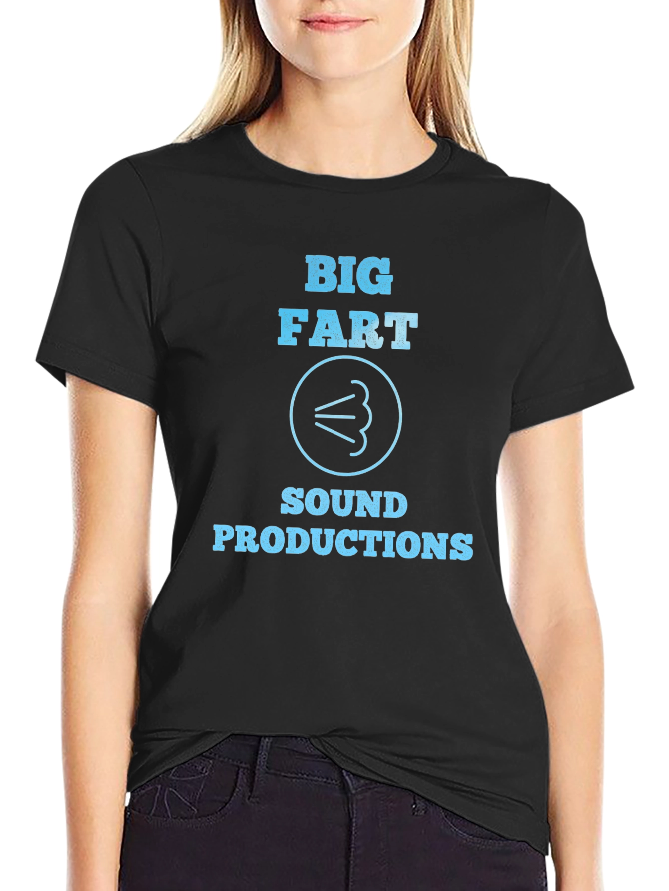 Black Big Fart Sound Productions T-Shirt - Black view 2